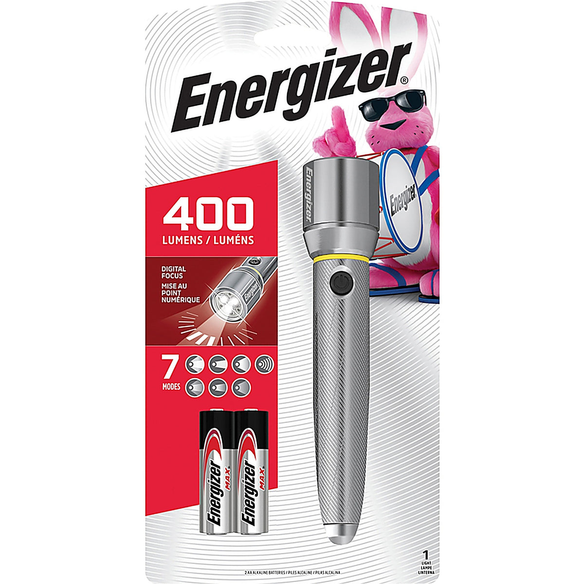 Energizer - EPMZH21E - 400 lumens Gray LED Flashlight AA Battery