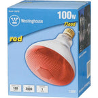 Westinghouse - 04410 - 100 W E26 Reflector Incandescent Bulb E26 (Medium) Red 1 pk