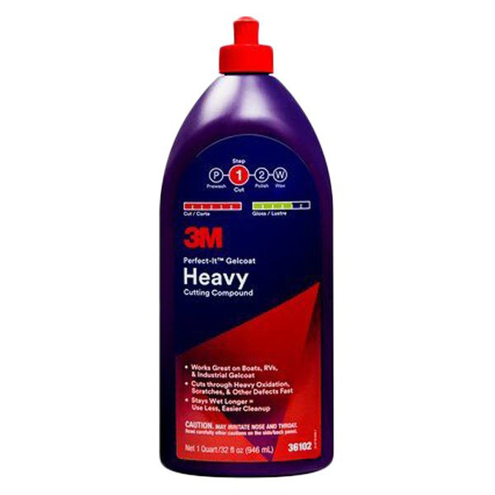 3M - 36102 - Perfect-It Gelcoat Heavy Cutting Compound, 1 qt (32 fl oz/946 mL) - 7100087464