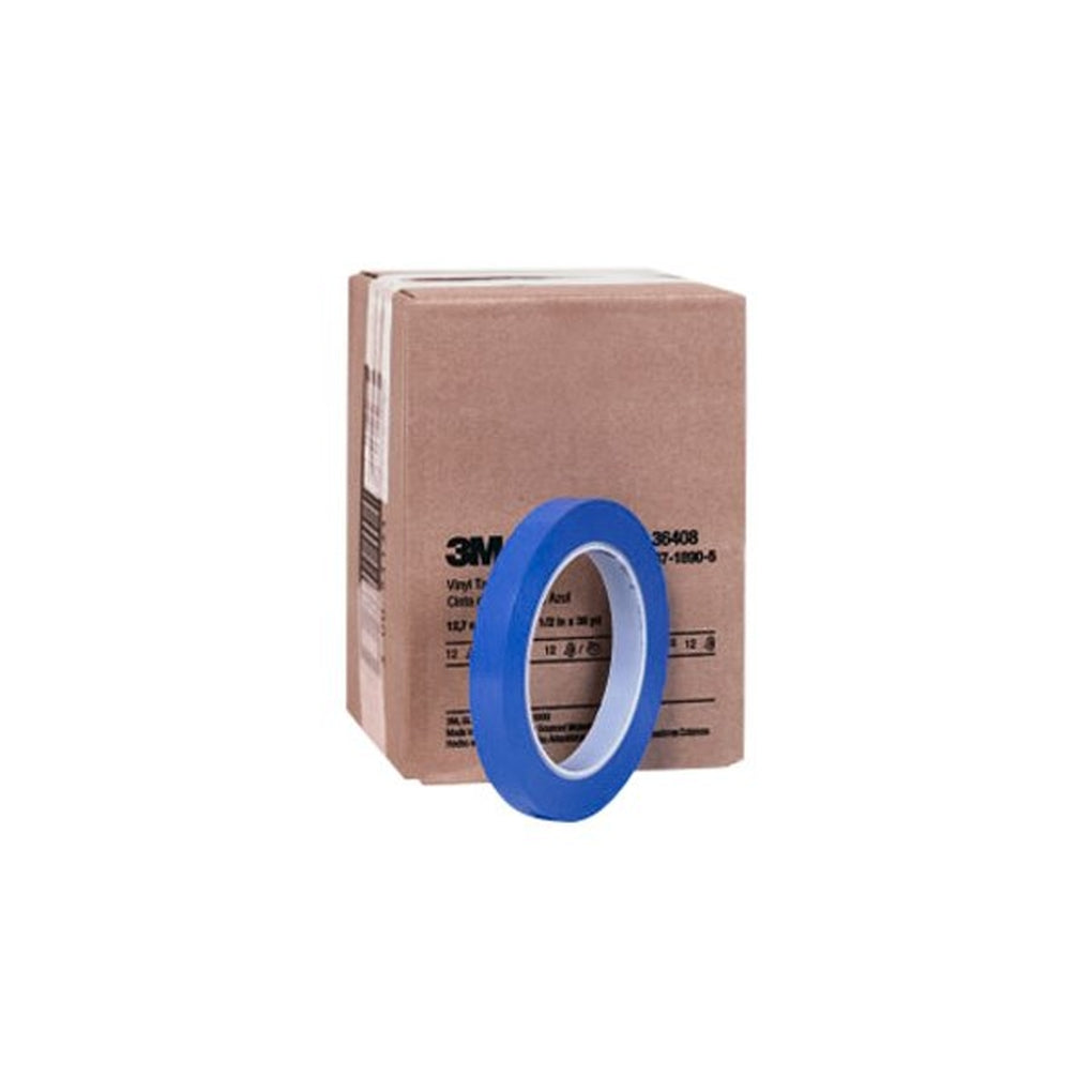 3M - 36408 - 471 Vinyl Tape Blue, 1/2 in x 36 yd - 7100044170