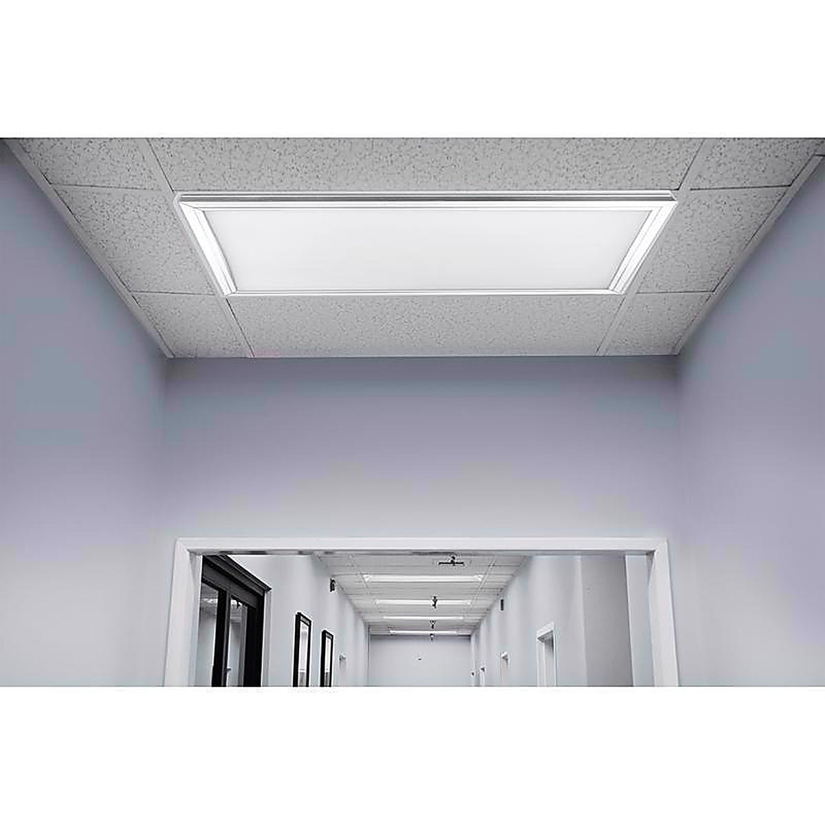 Feit Electric - FP1X2/6WY/NK - 2 in. H X 24 in. W X 12 in. L Brushed Nickel LED Flat Panel Light Fixture