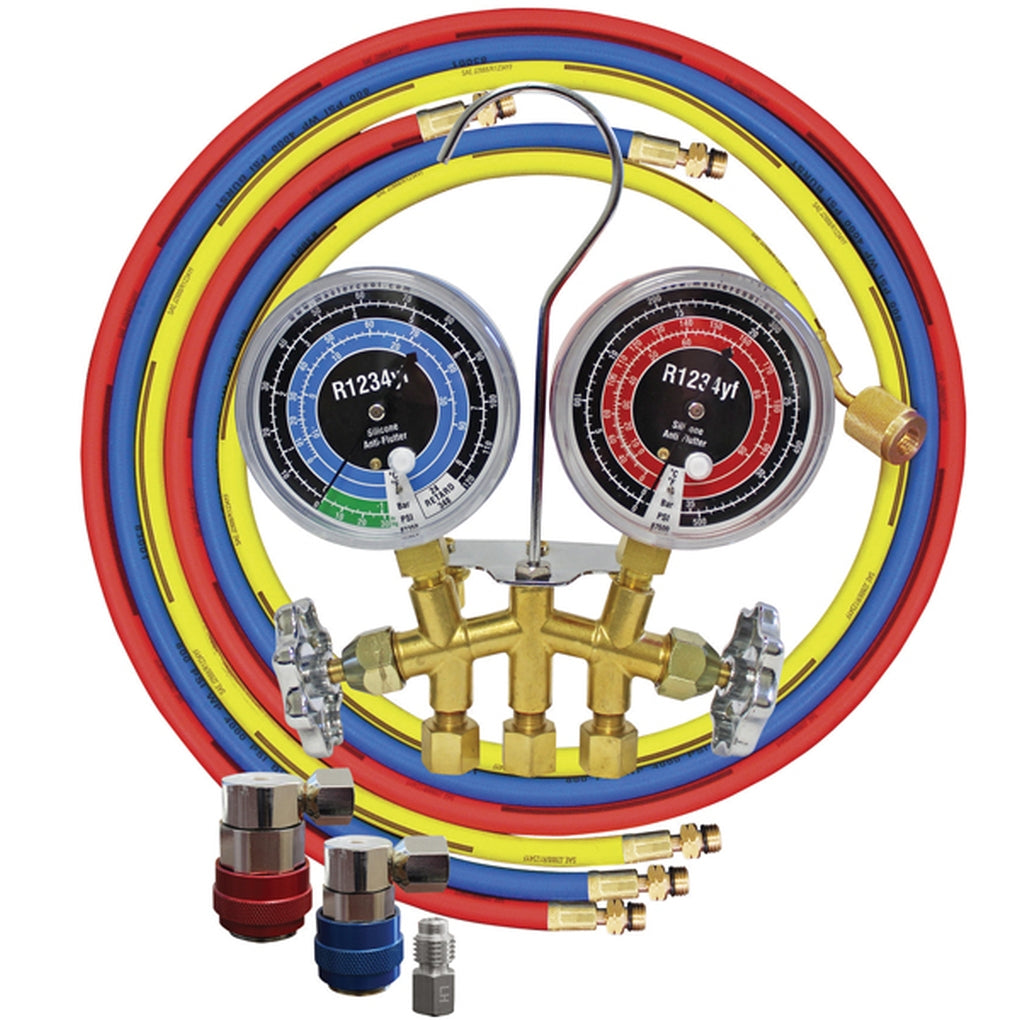 ATD - 3661 - R1234yf 2-Way Brass Manifold Gauge Set