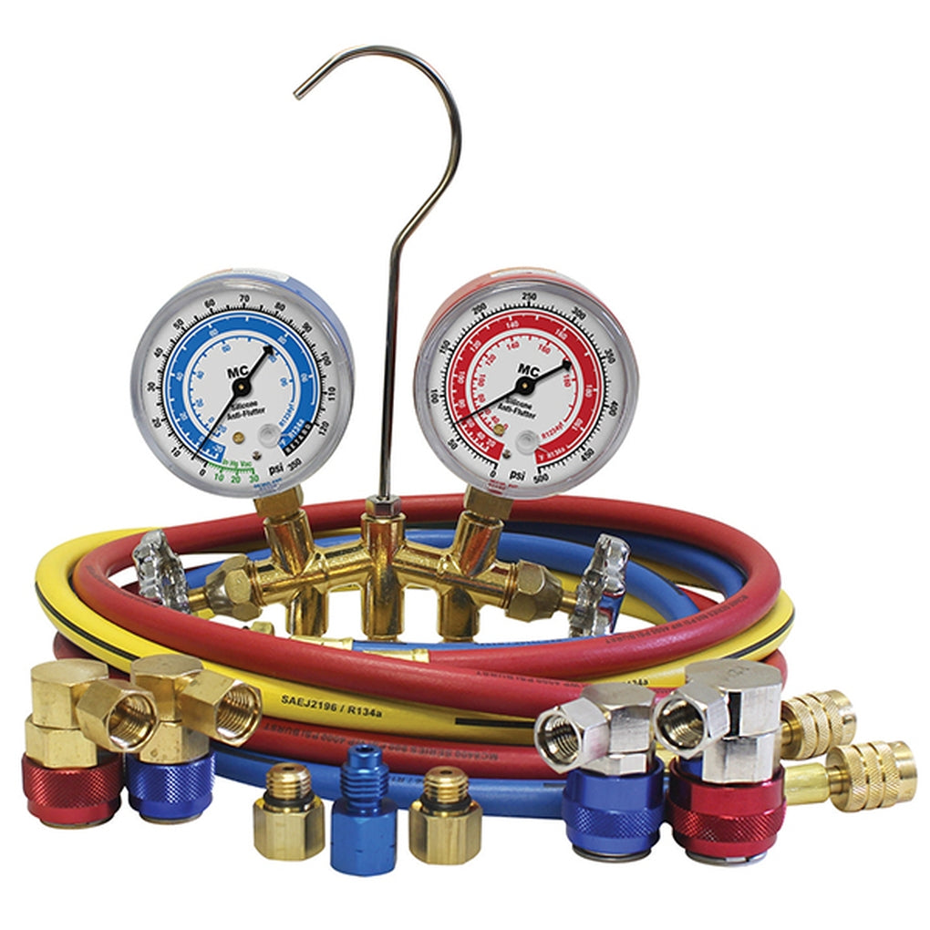 ATD - 3681 - R1234yf/R134a Brass Manifold Gauge Set