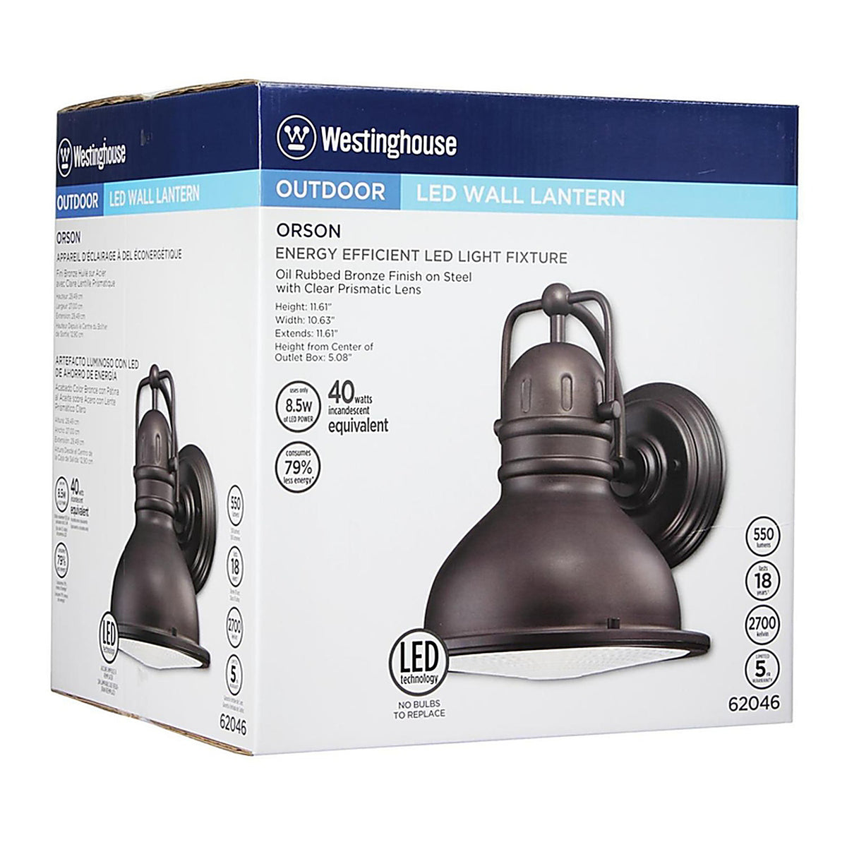 Westinghouse - 62046 - Oil Rubbed Bronze Switch LED Lantern Fixture