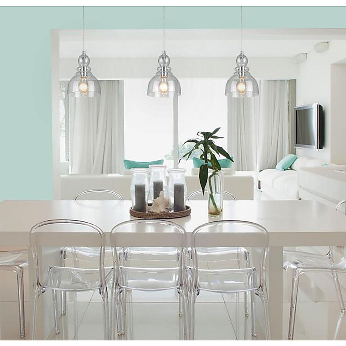 Westinghouse - 61007 - Fiona Brushed Nickel 1 lights Mini Pendant Light