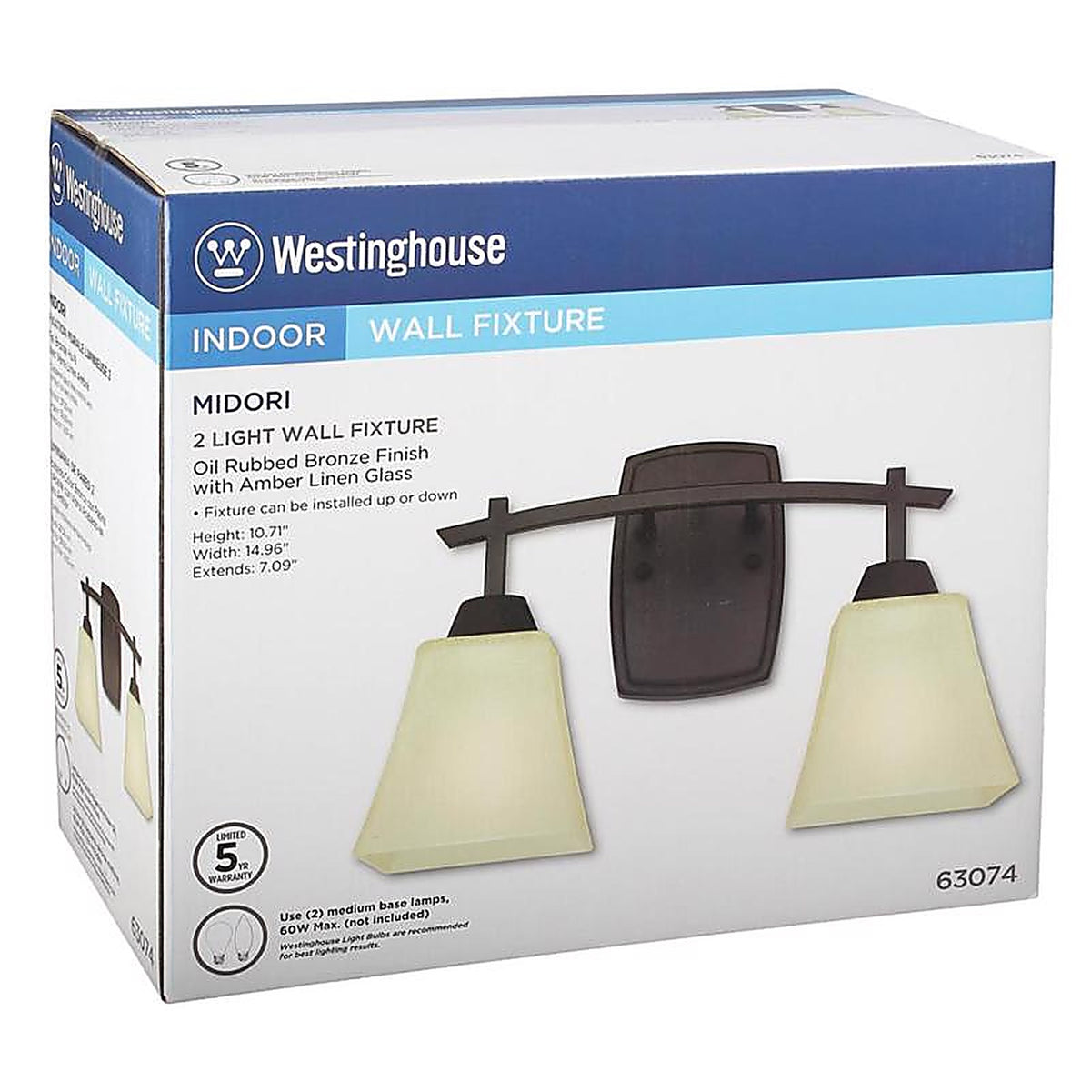 Westinghouse - 63074 - Midori 2-Light Oil Rubbed Bronze Wall Sconce