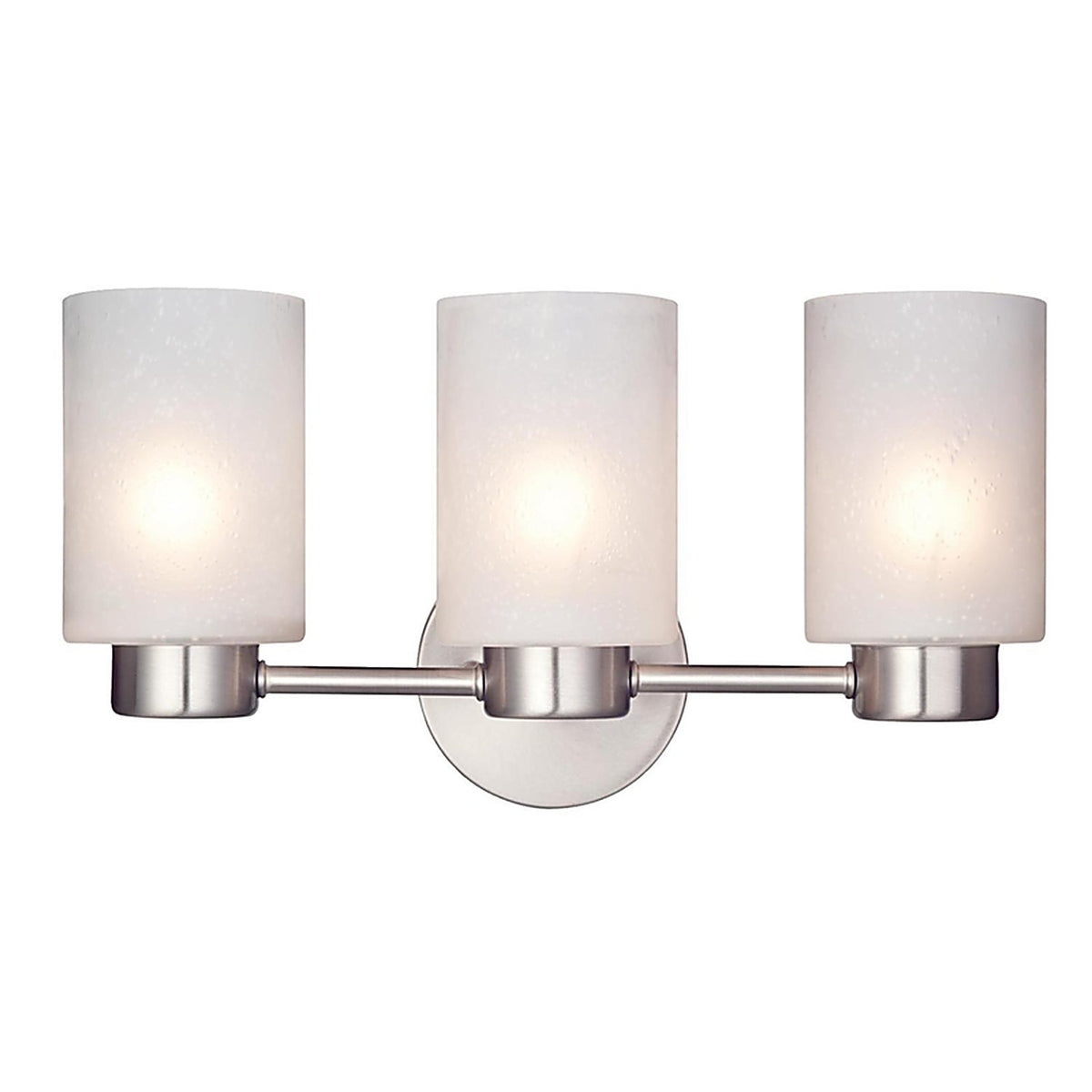 Westinghouse - 62279 - Sylvestre 3-Light Brushed Nickel Gray Cylindrical Wall Sconce