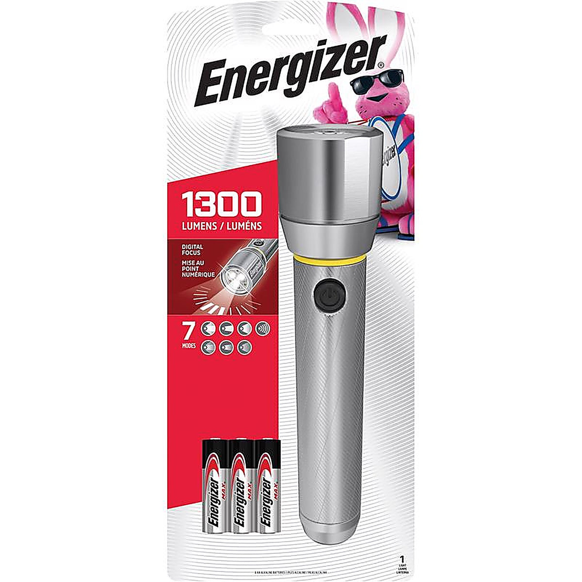 Energizer - EPMZH61E - 1300 lumens Gray LED Flashlight AA Battery