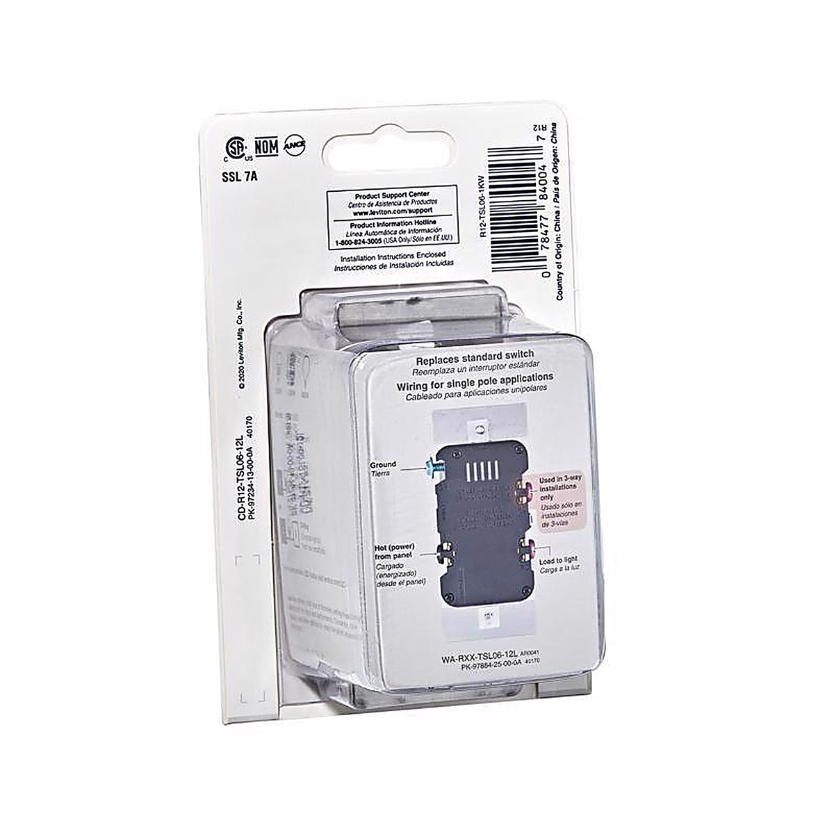 Leviton - TSL06-1KT - Light Almond 600 watt Toggle Dimmer Switch - 1/Pack
