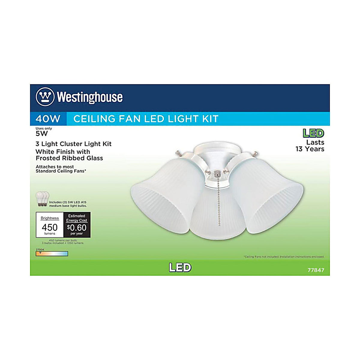 Westinghouse - 77847 - Natural White Cluster Ceiling Fan Light Kit