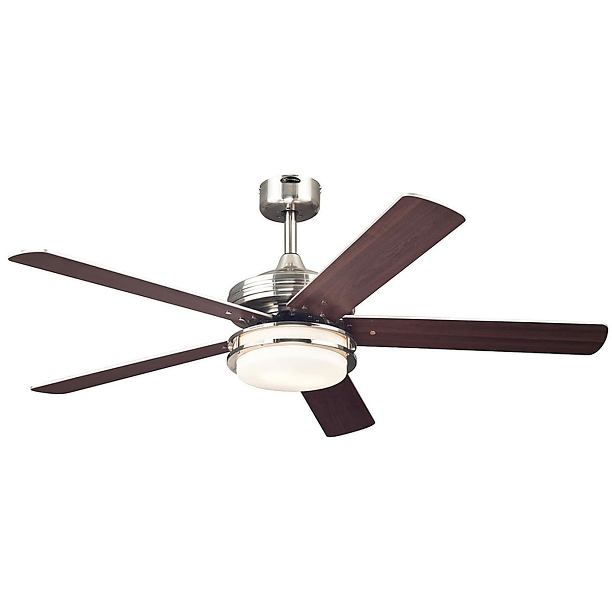 Westinghouse - 72091 - Castle 52 in. Brushed Nickel Brown LED Indoor Ceiling Fan