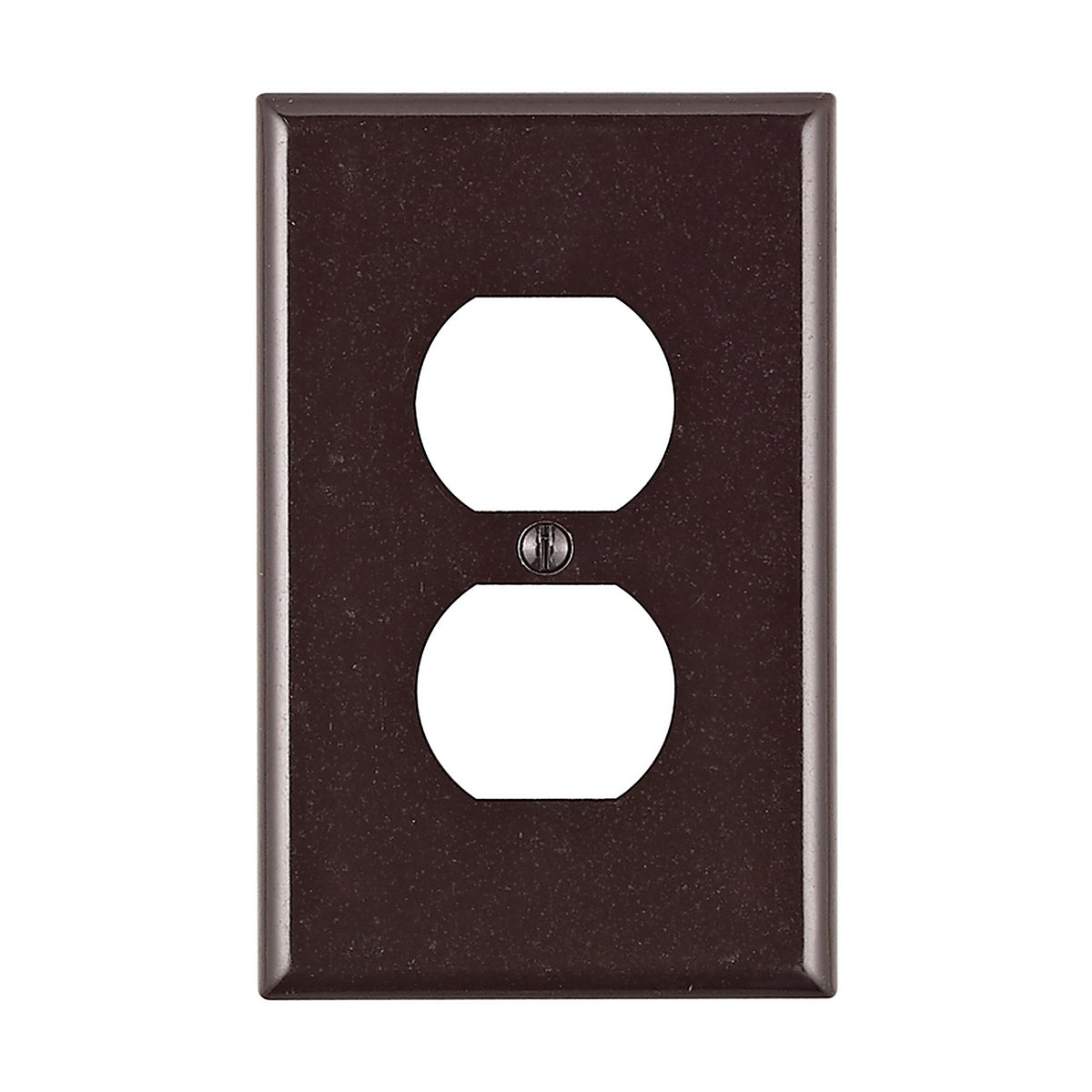 Leviton - 002-80503-000 - Brown 1 gang Plastic Duplex Wall Plate 1 pk