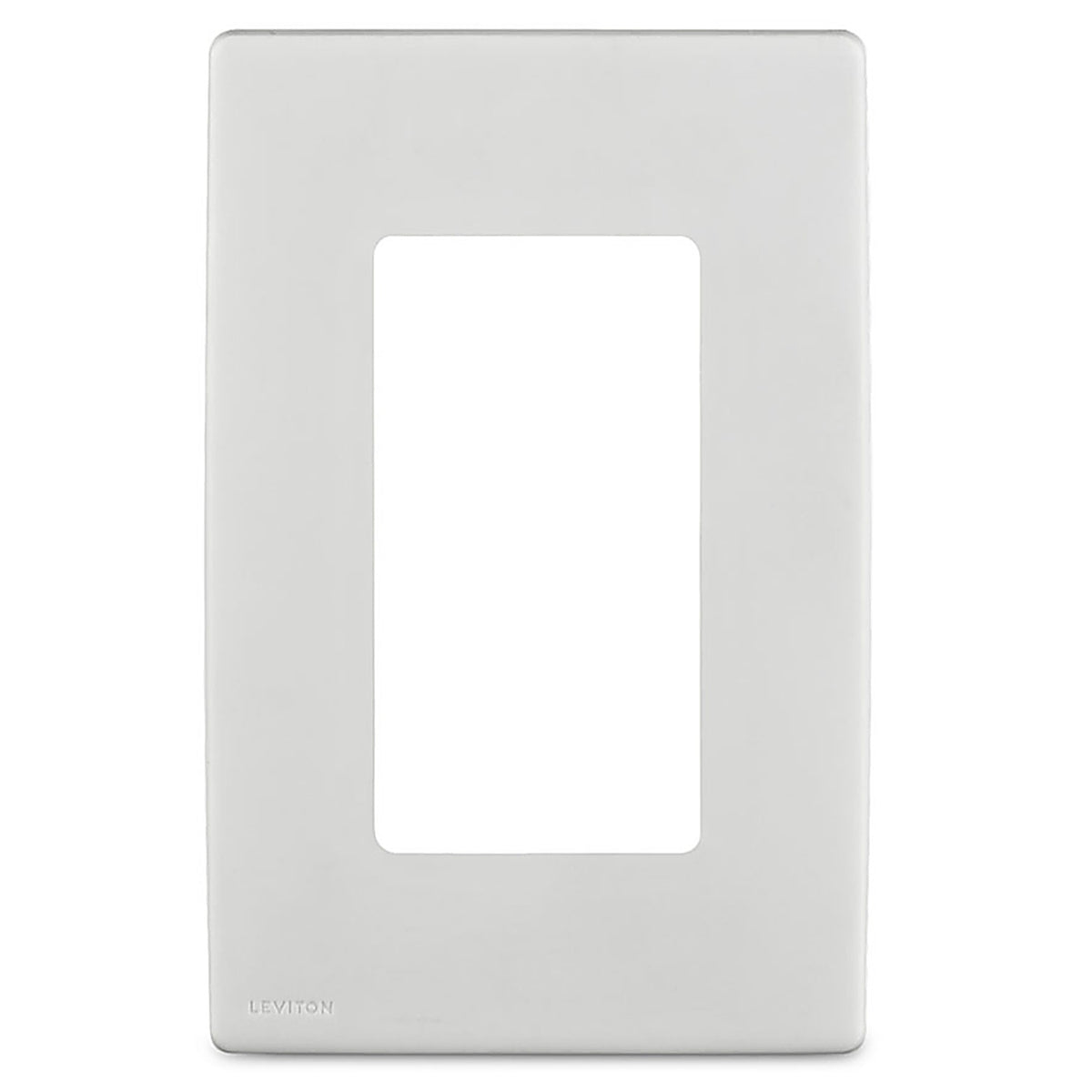 Leviton - R52-REWP1-0WW - White 1 gang Plastic Decorator Screwless Wall Plate 1 pk