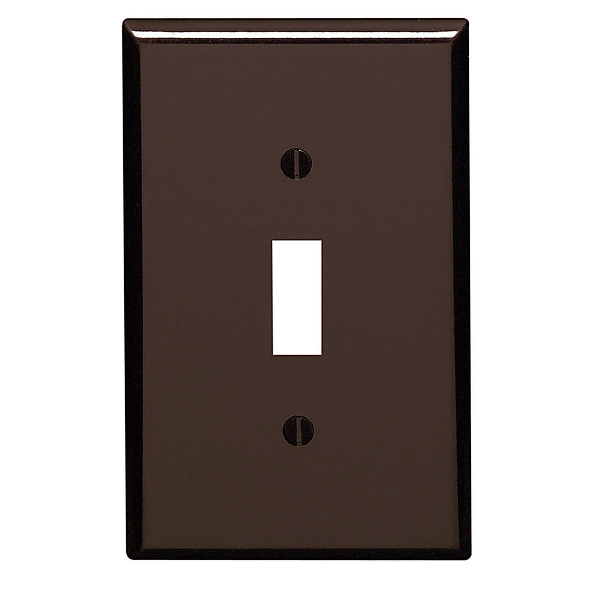 Leviton - 002-80501-000 - Brown 1 gang Plastic Toggle Wall Plate 1 pk
