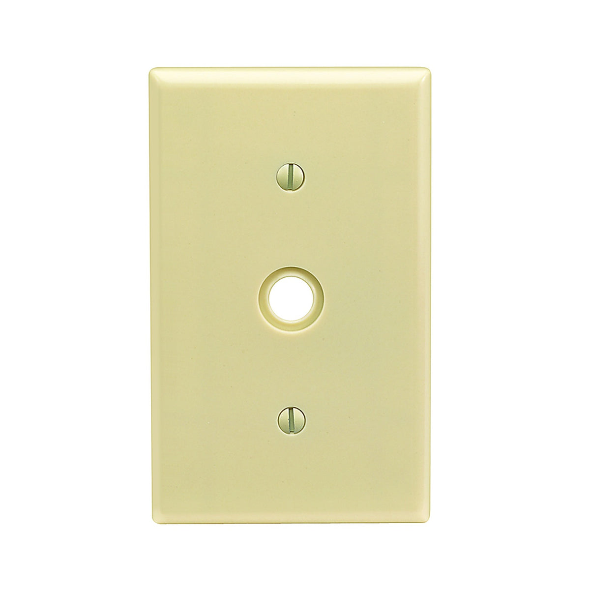 Leviton - 001-86018-000 - Ivory 1 gang Plastic Cable/Telco Wall Plate 1 pk