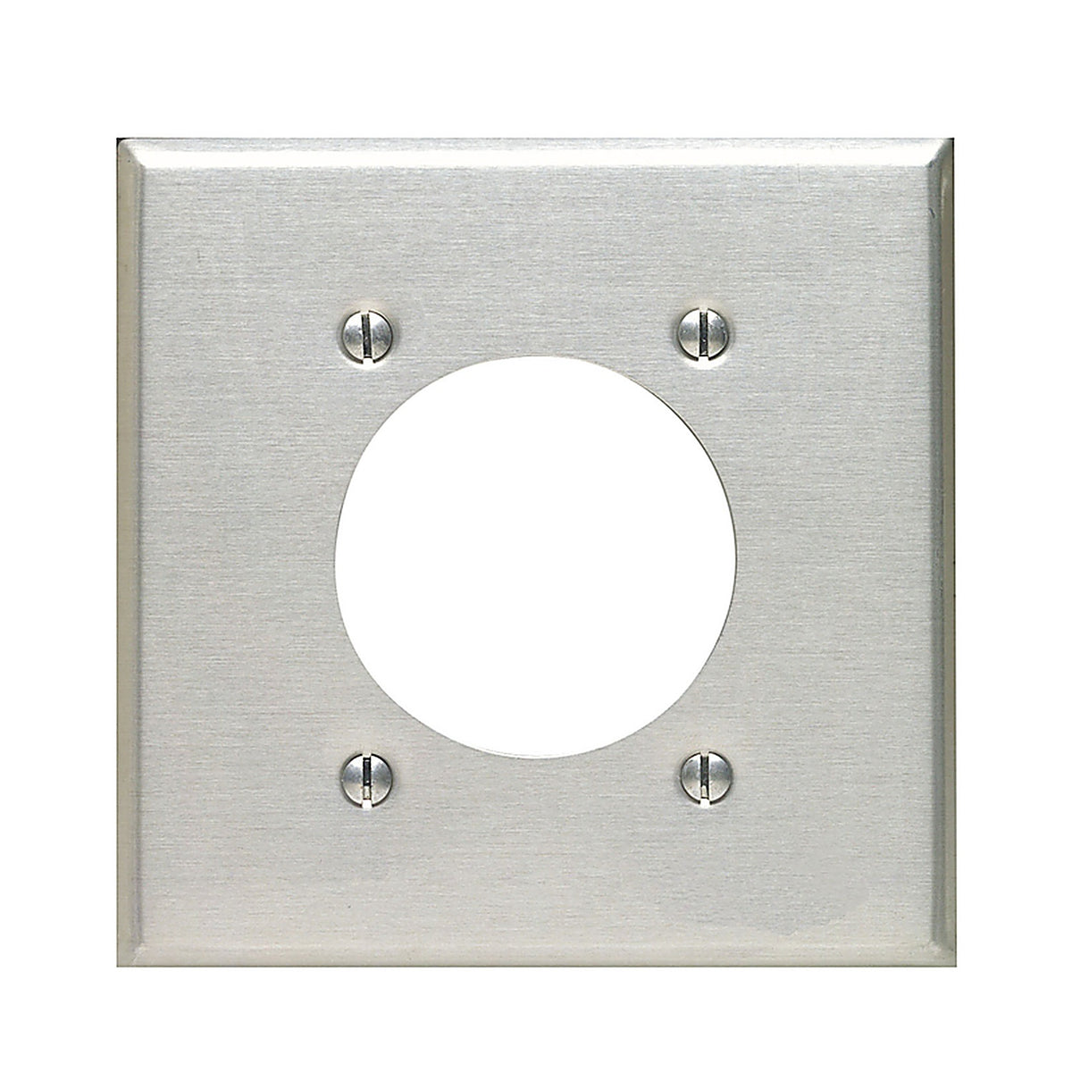 Leviton - 001-83026-000 - Silver 2 gang Aluminum Single Outlet Wall Plate 1 pk