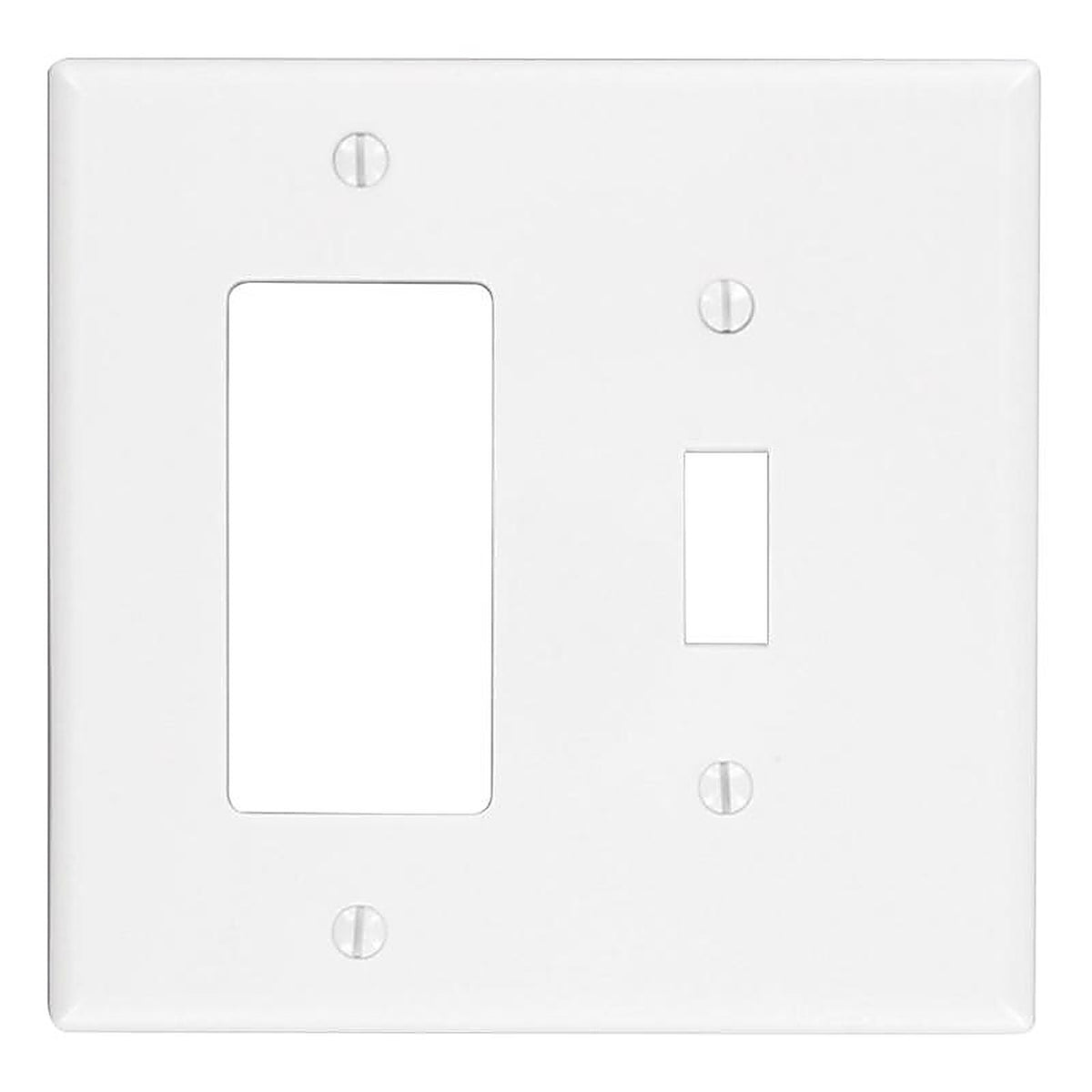 Leviton - 002-PJ126-00W - White 2 gang Thermoplastic Nylon Decorator/Toggle Wall Plate 1 pk