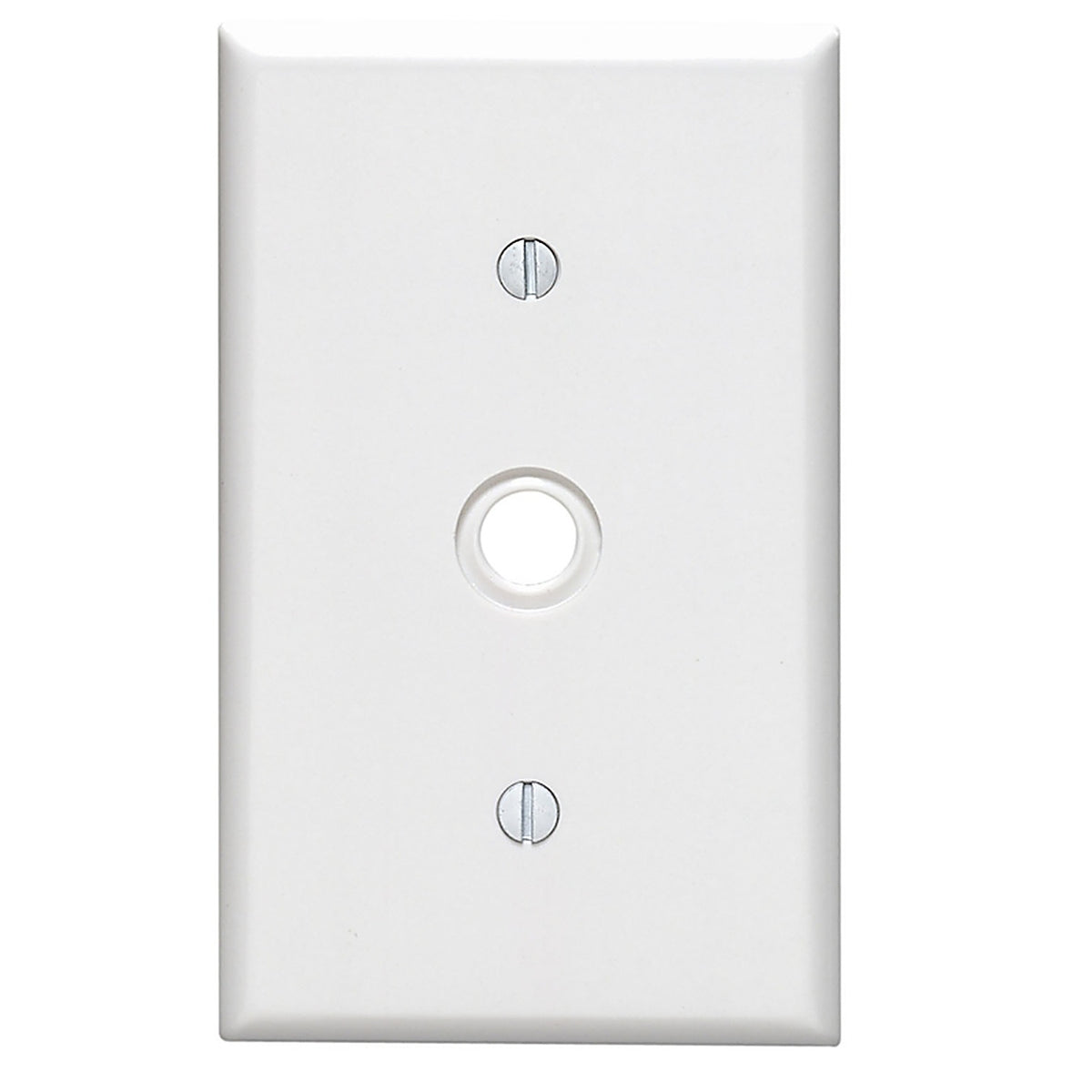 Leviton - 001-88018-000 - White 1 gang Plastic Cable/Telco Wall Plate 1 pk