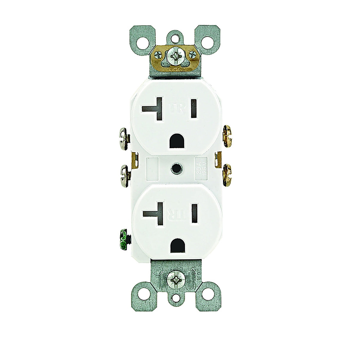 Leviton - R52-T5820-0WS - 20 amps 125 volt Duplex White Outlet 5-20R - 1/Pack