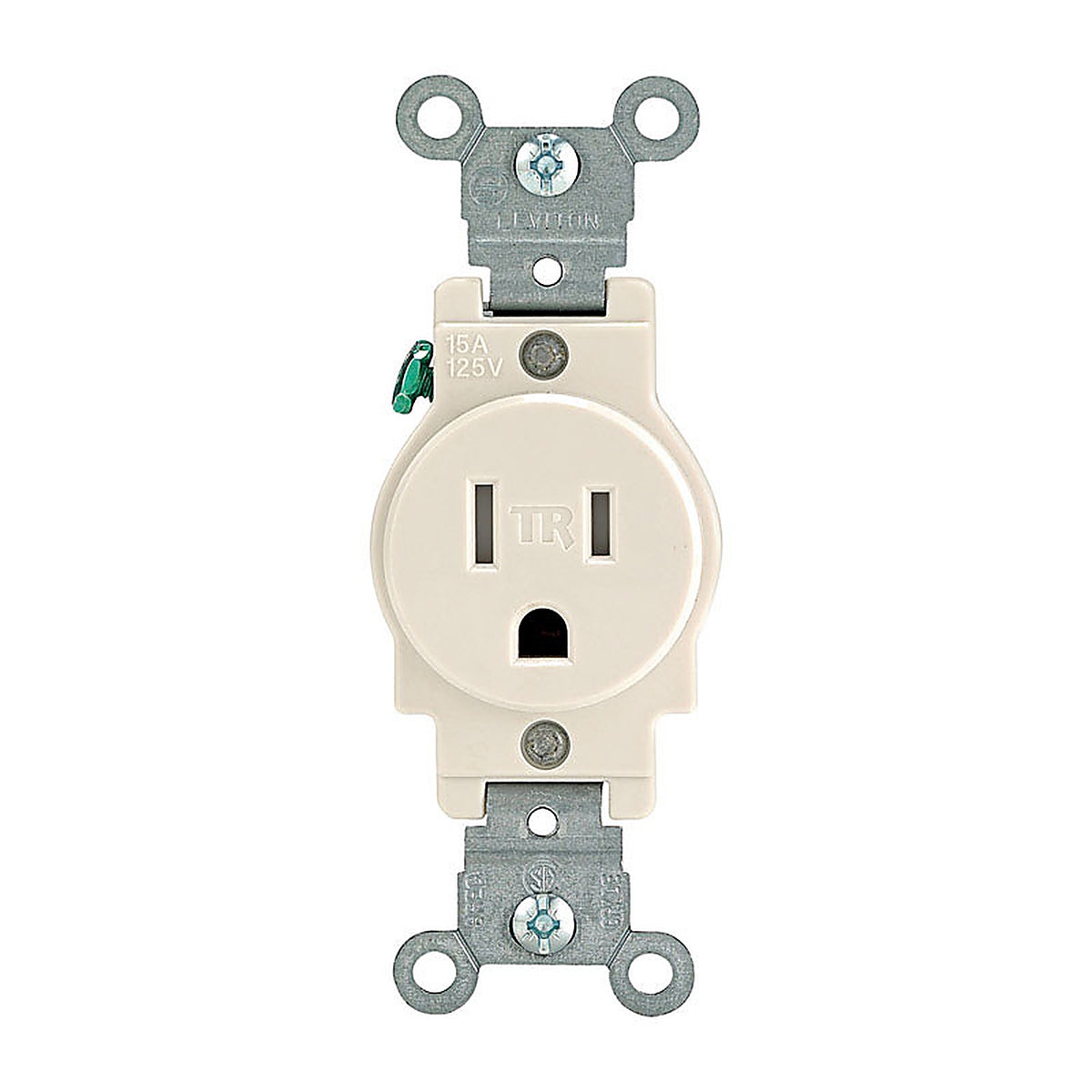 Leviton - T5015-T - 15 amps 125 volt Light Almond Outlet 5-15R