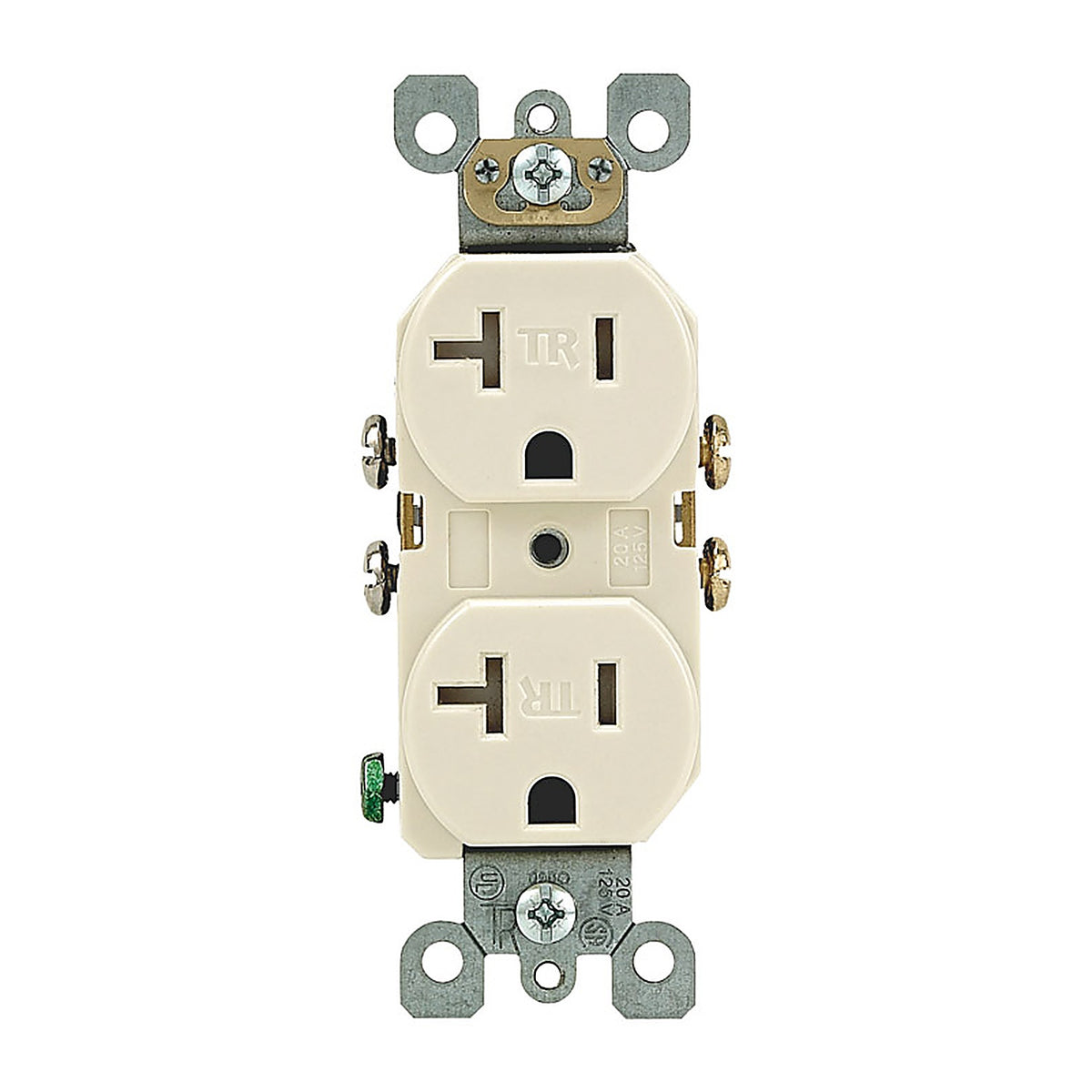 Leviton - T5820-T - 20 amps 125 volt Light Almond Tamper Resistant Outlet 5-20R