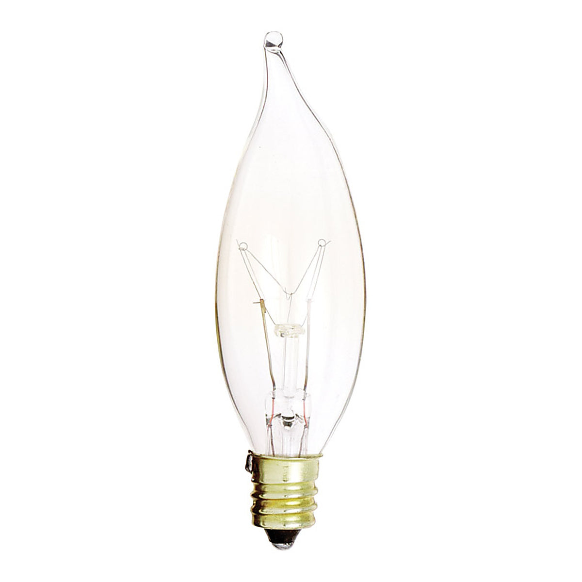 Satco - S3773 - 15 W CA9 Chandelier Incandescent Bulb E12 (Candelabra) Soft White 2 pk