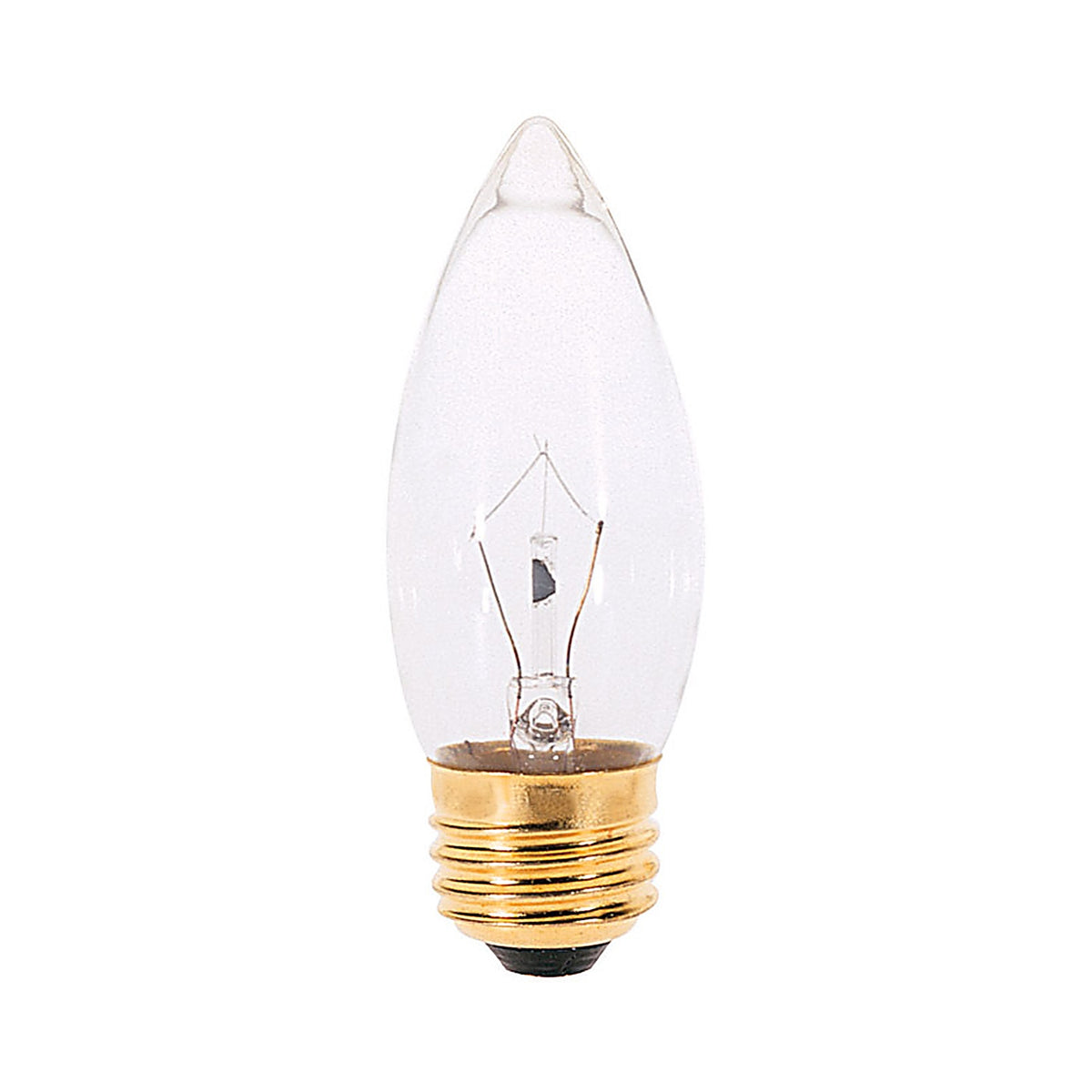 Satco - S3731 - 25 W B11 Decorative Incandescent Bulb E26 (Medium) Soft White 2 pk