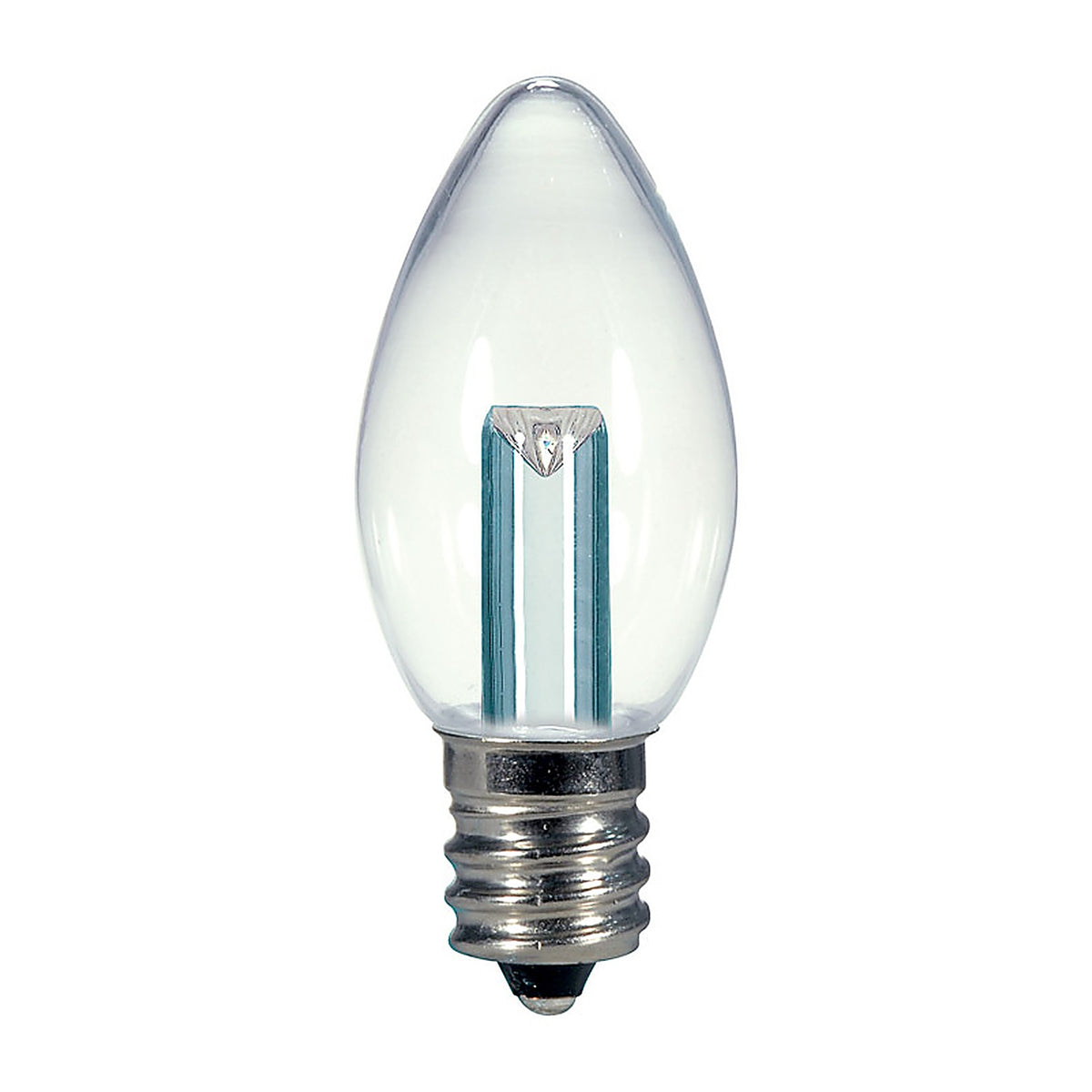 Satco - S9156 - C7 E12 (Candelabra) LED Bulb Warm White 7 Watt Equivalence 1 pk