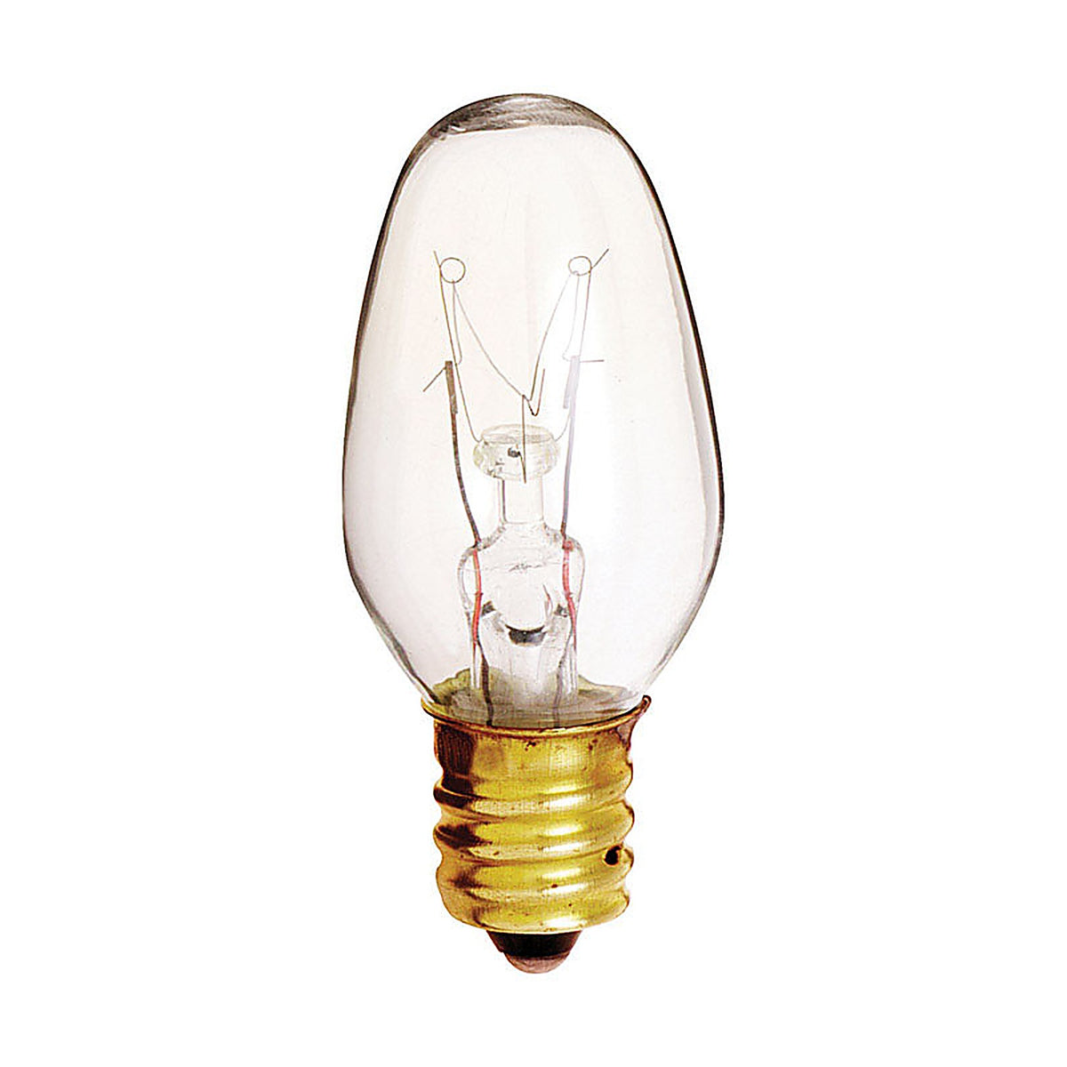 Satco - S3791 - 7 W C7 Nightlight Incandescent Bulb E12 (Candelabra) Soft White 2 pk