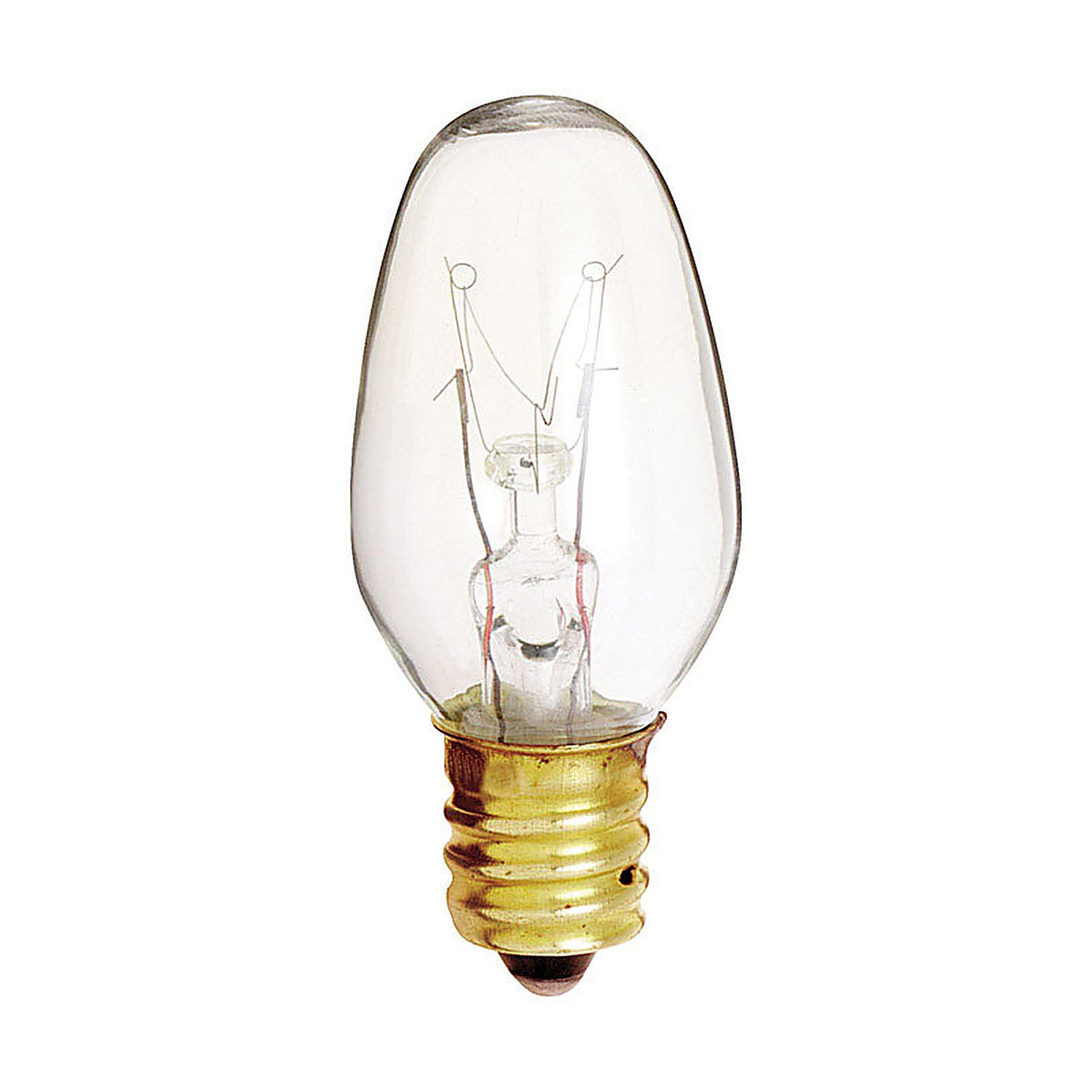 Satco - S4724 - 4 W C7 Nightlight Incandescent Bulb E12 (Candelabra) Soft White 4 pk