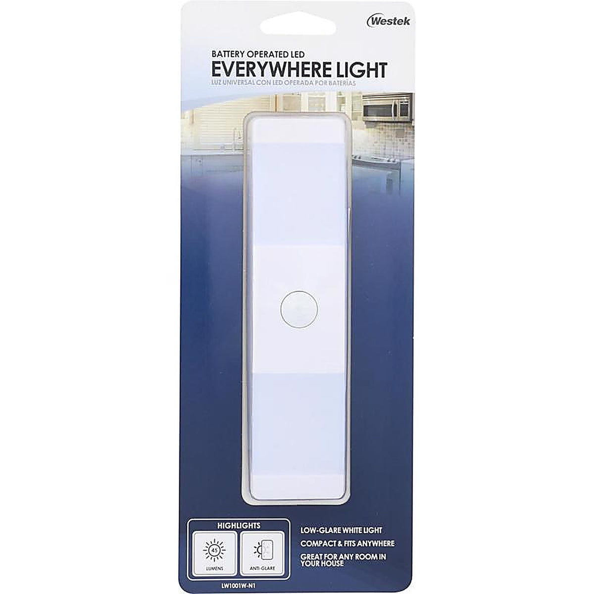 Westek - LW1001W-N1 - AmerTac Manual Battery Powered Adjustable LED Night Light