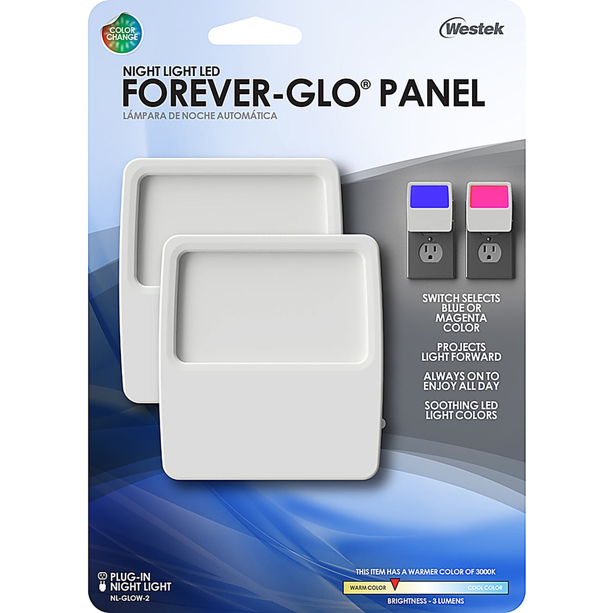 Westek - NL-GLOW-2 - Forever-Glo Automatic Plug-in LED Panel Night Light