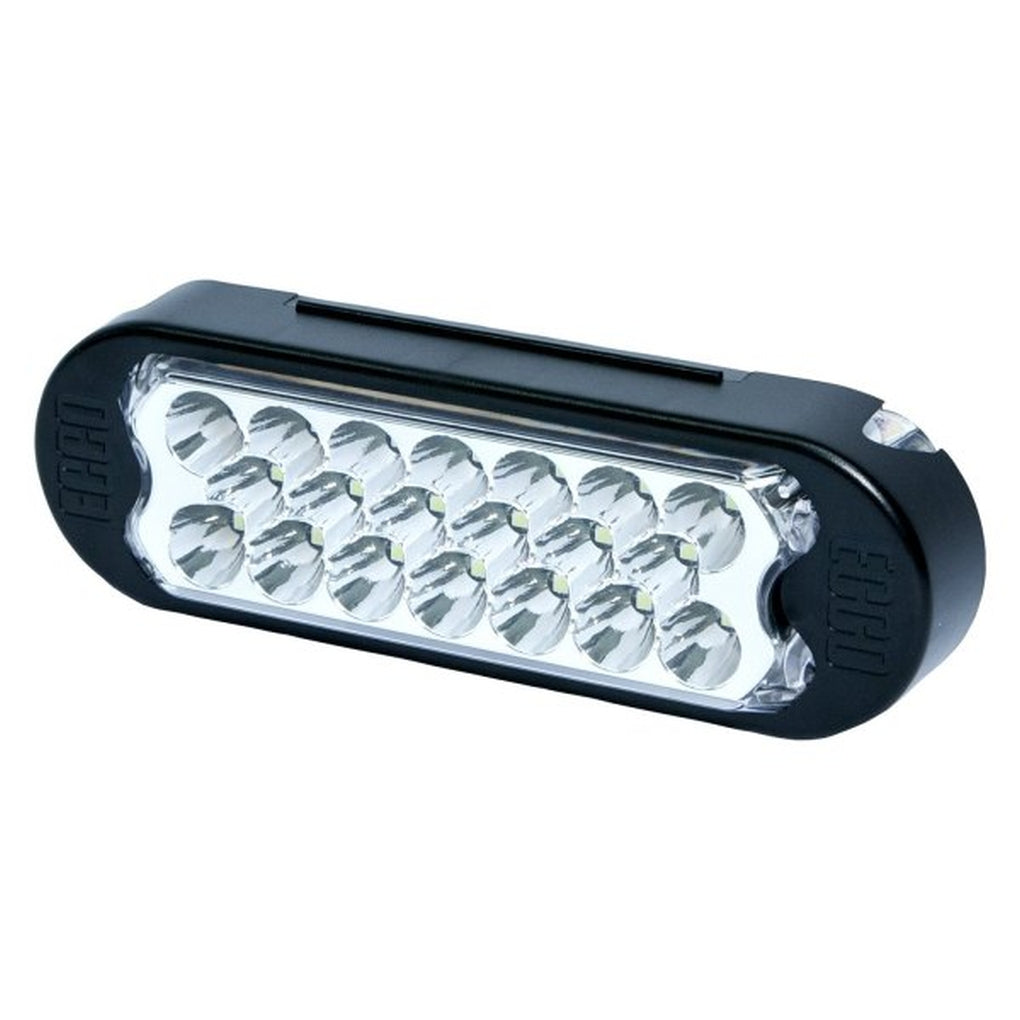 ECCO - 3861A - Directional LED - Oval Grommet Mount, 12-24VDC, 7 Flash Patterns, Amber
