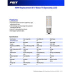 Feit Electric - BP40T8N/SU/LED - T8 E17 (Intermediate) LED Bulb Warm White 40 W 1 pk