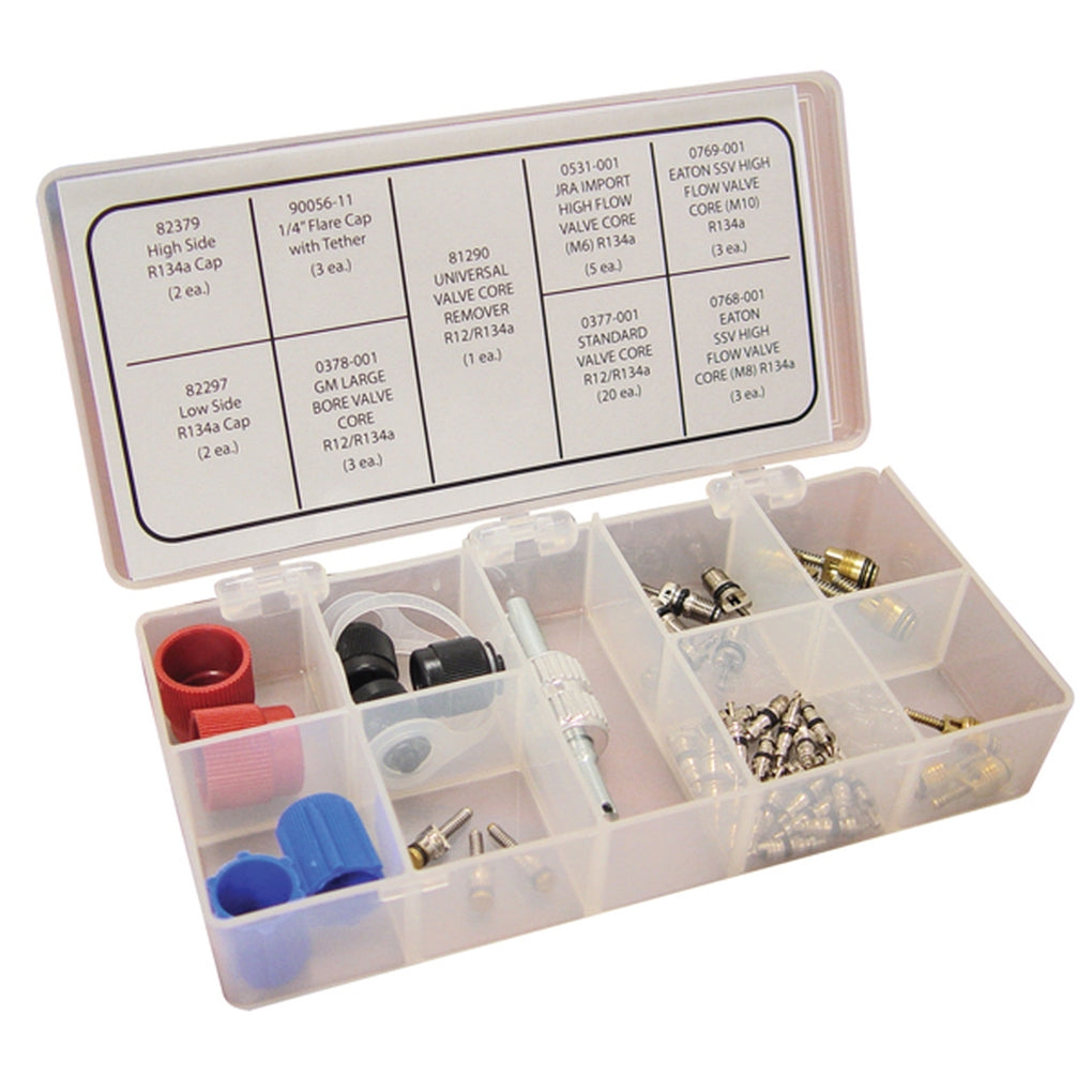 ATD - 3880 - A/C System Valve Core & Cap Assortment for R134a & R12