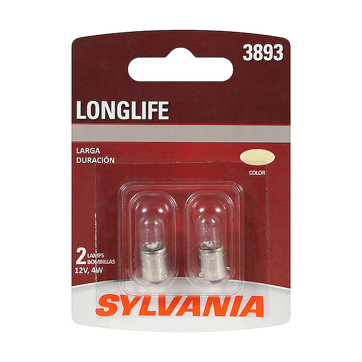 Sylvania - 3893LLBP2 - 3893 Long Life Mini Bulb, 2 Pack