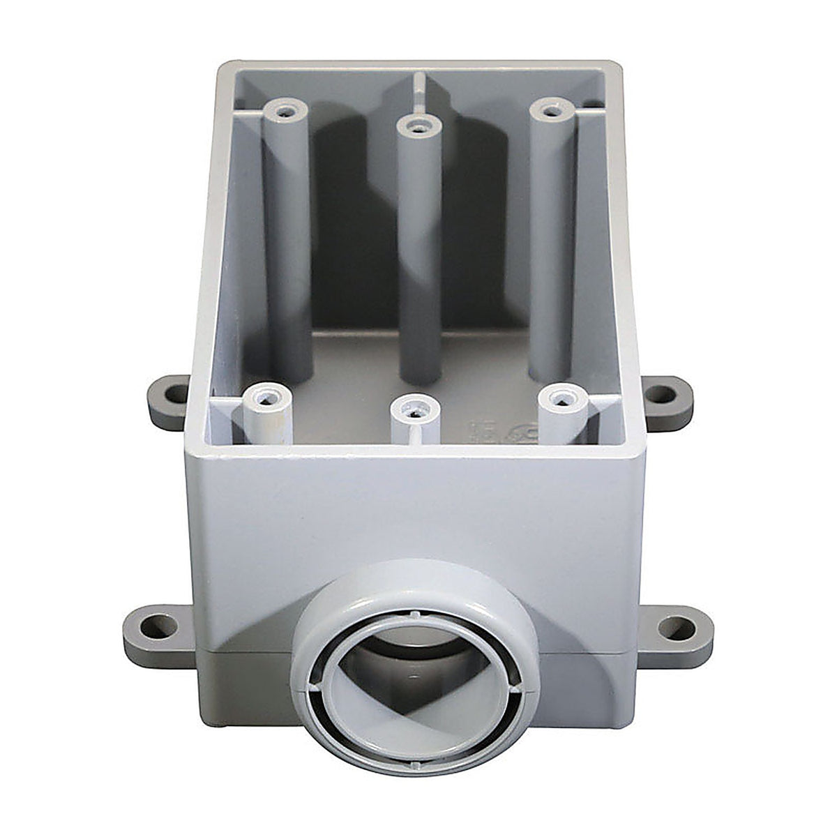 Cantex - 5133365U - 4-9/16 in. Rectangle PVC 1 gang Outlet Box Gray