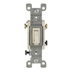 Leviton - 1453-2TM - 15 amps Three Pole Toggle AC Quiet Switch Light Almond - 6/Pack
