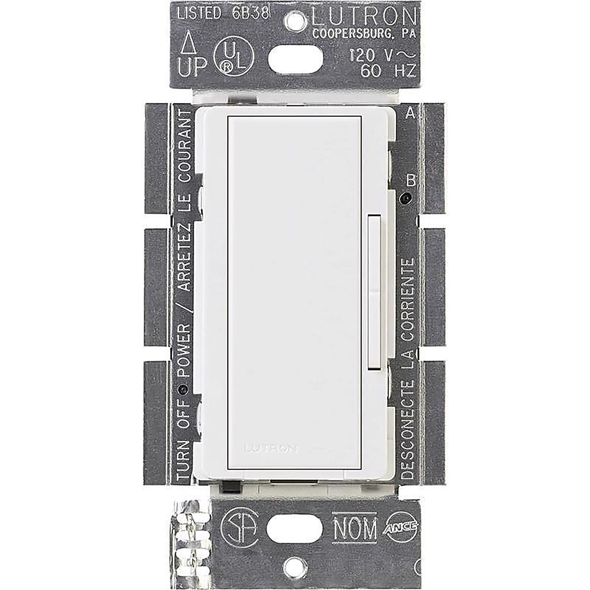 Lutron - MA-RH-WH - Maestro White 600 watts Dual Control Dimmer 1 each