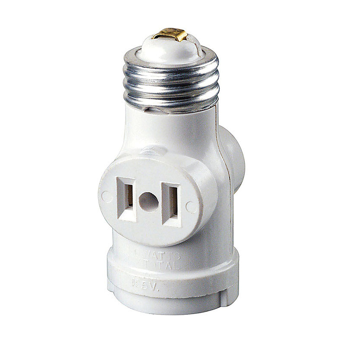 Leviton - 1403-W - Plastic Keyless Lampholder w/Outlet - 1/Pack