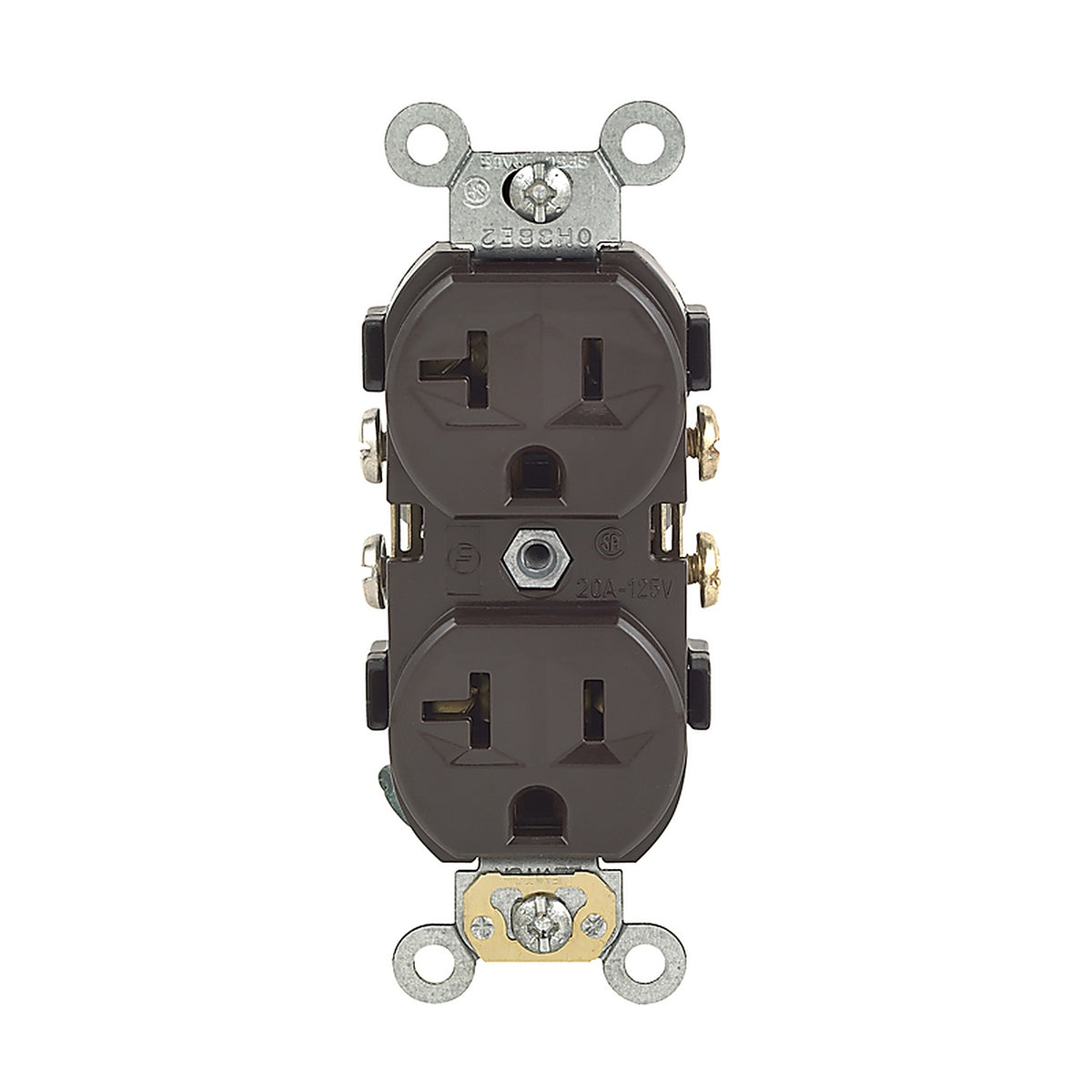 Leviton - CBR20 - 20 amps 125 volt Duplex Brown Outlet 5-20R - 1/Pack