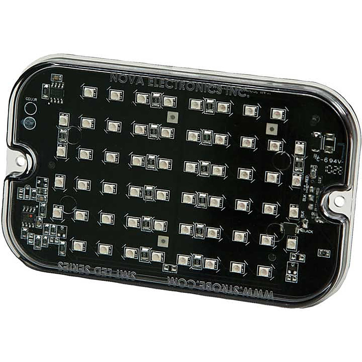 ECCO - 3910A - Surface Mount Amber LED Head 56 High Intense LEDs 15 Flash Patterns