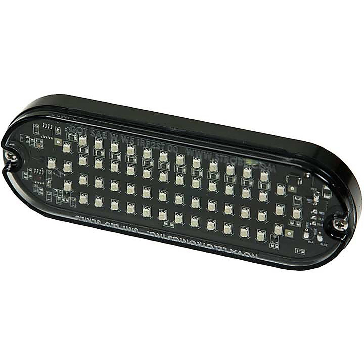 ECCO - 3911A - Directional LED - Oval Surface Mount, 12VDC, 15 Flash Patterns, Amber