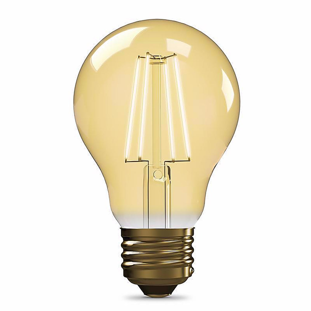 Feit Electric - AT19/VG/LED - A19 E26 (Medium) LED Bulb Amber Soft White 60 W 1 pk
