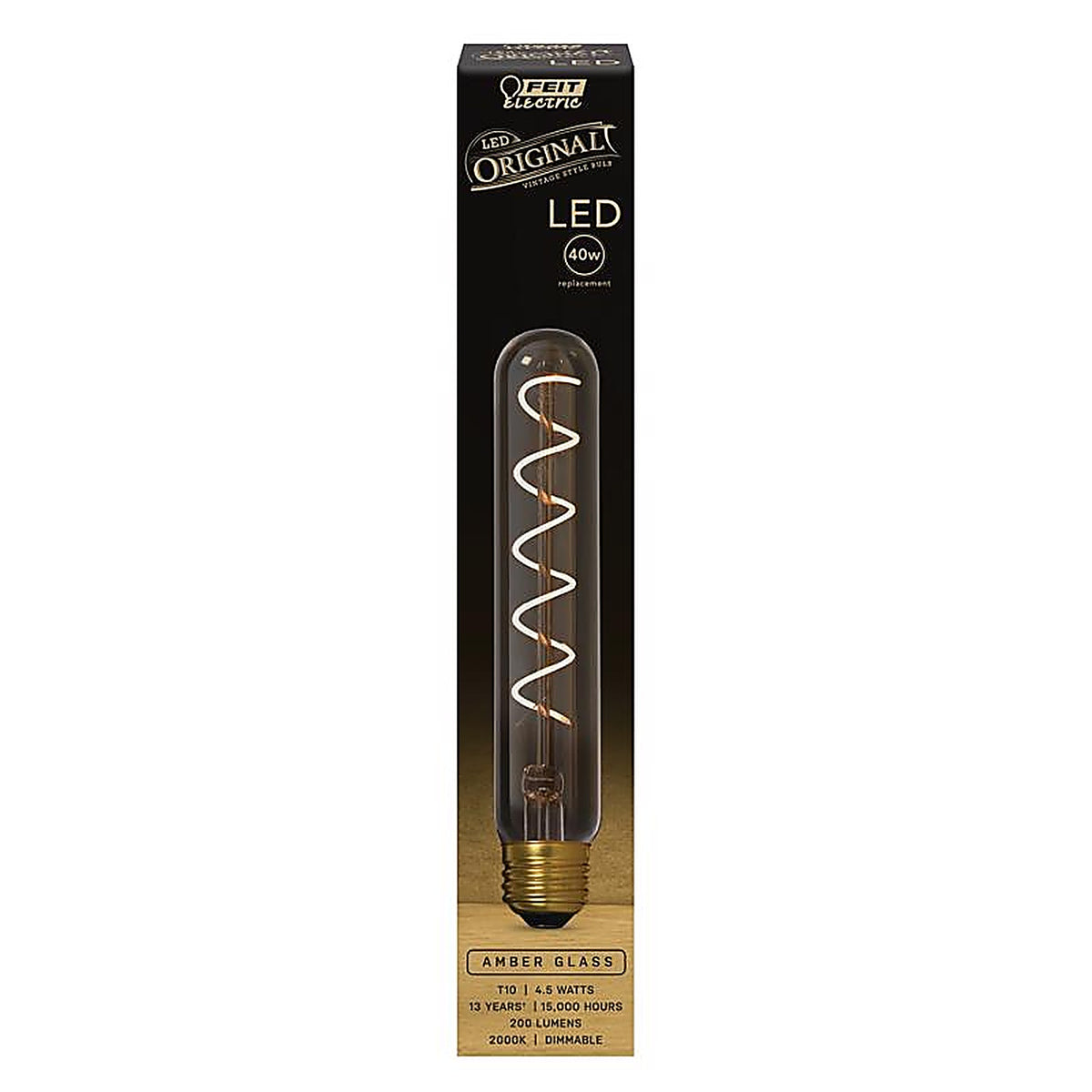 Feit Electric - T10L/S/820/LED - T10 E26 (Medium) LED Bulb Amber 40 W 1 pk