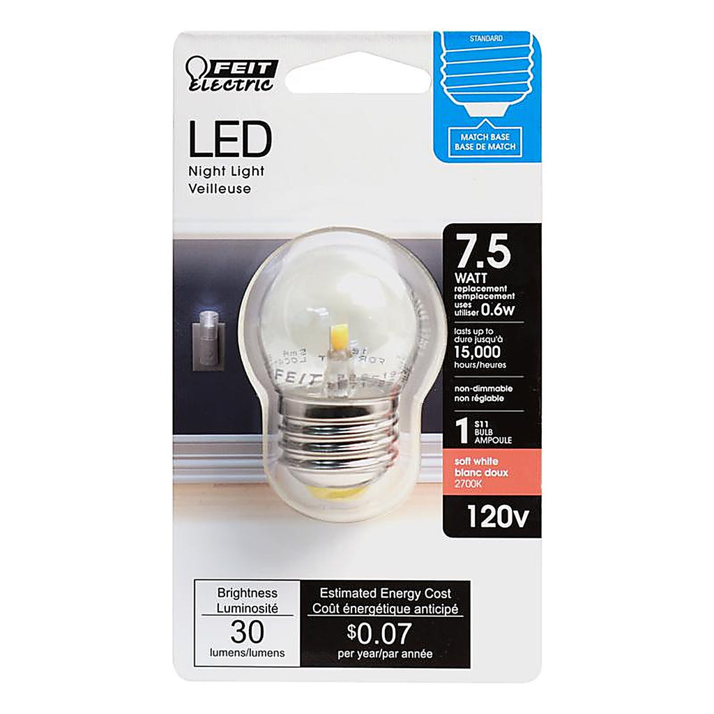 Feit Electric - BP71/2S/827/LED - S11 E26 (Medium) LED Bulb Soft White 7.5 W 1 pk