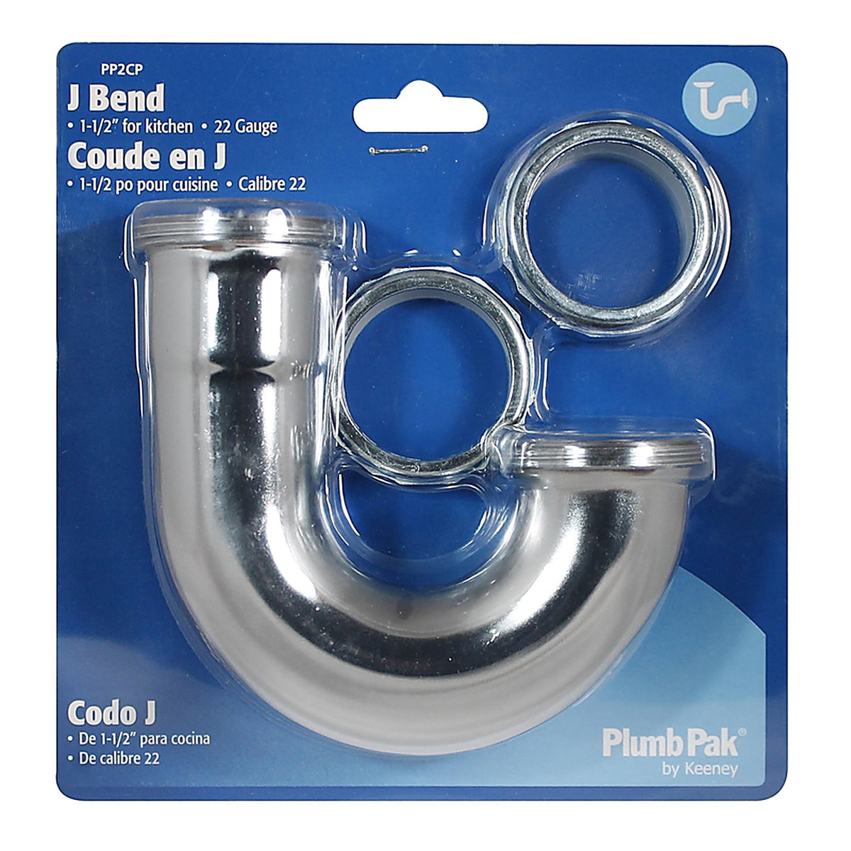 Plumb Pak - PP2CP - 1-1/2 in. Dia. Brass J-Bend