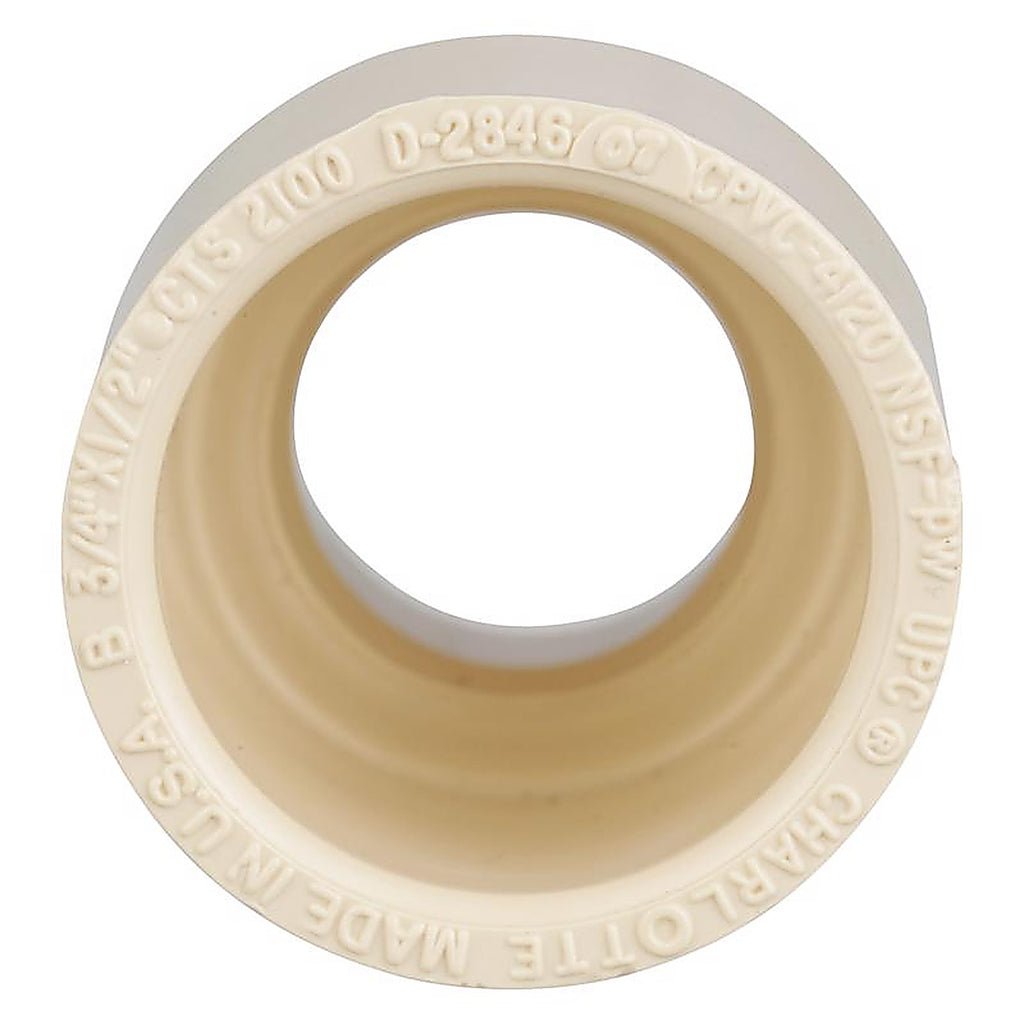 Charlotte Pipe - CTS021001800 - FlowGuard SDR 11 3/4 in. Socket x 1/2 in. Dia. Socket CPVC Reducing Coupling