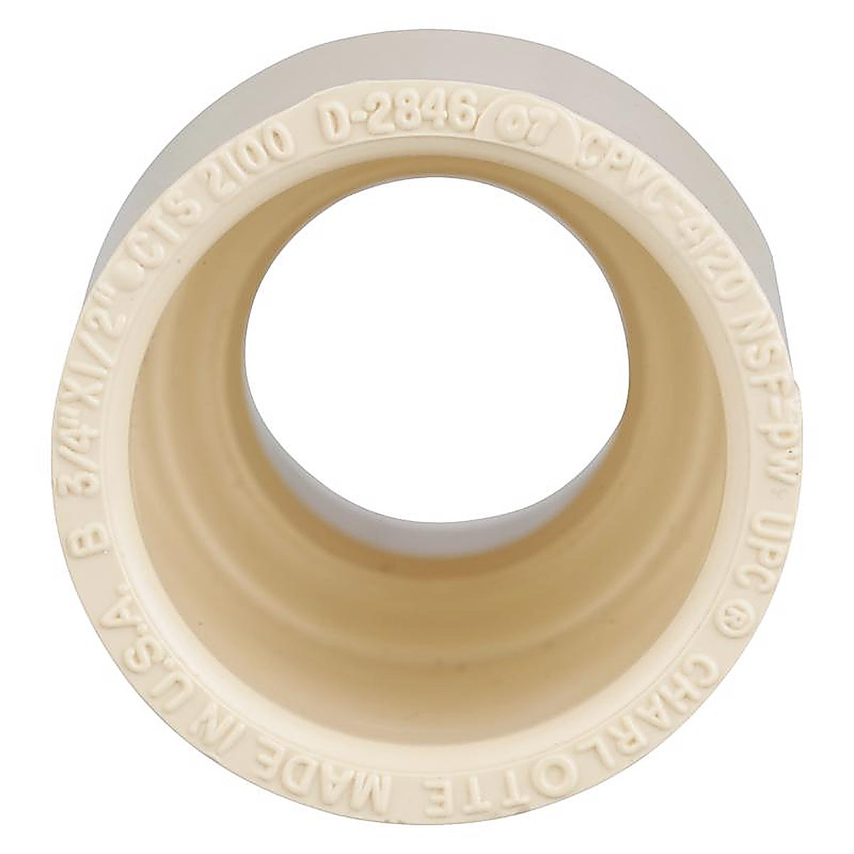 Charlotte Pipe - CTS021001800 - FlowGuard SDR 11 3/4 in. Socket x 1/2 in. Dia. Socket CPVC Reducing Coupling