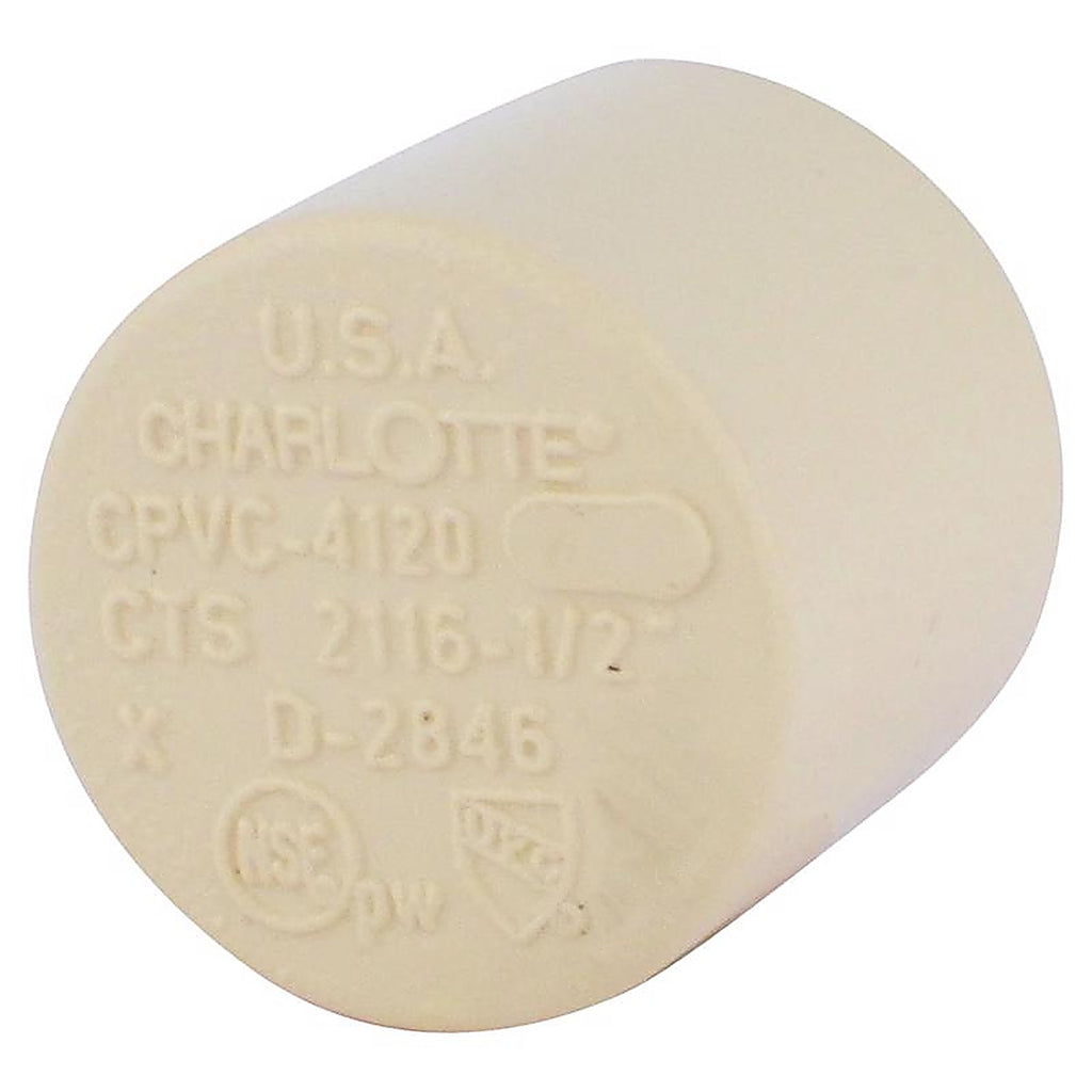 Charlotte Pipe - CTS021160600HA - FlowGuard 1/2 in. Hub CPVC Cap